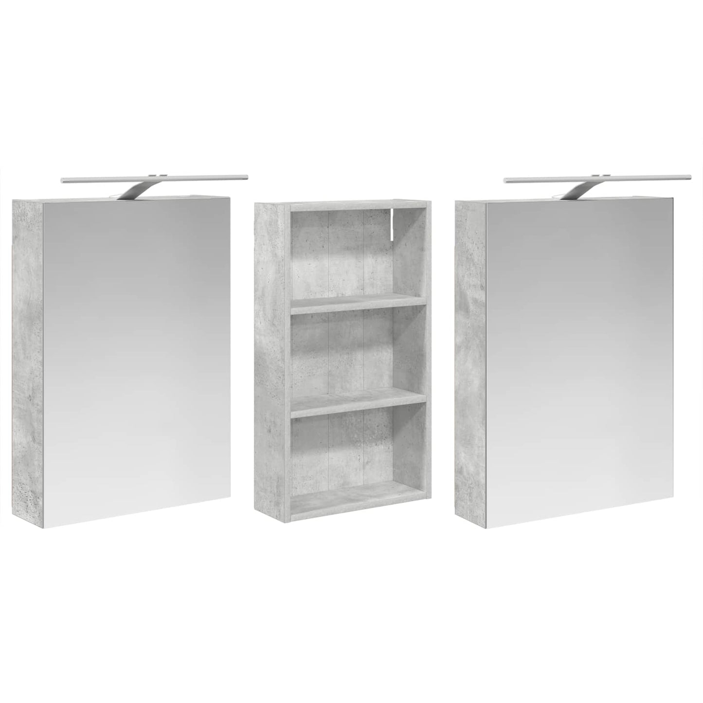 Baderomsskapsett 3 pcs 140 x 14,5 x 70 cm Konstruert tre