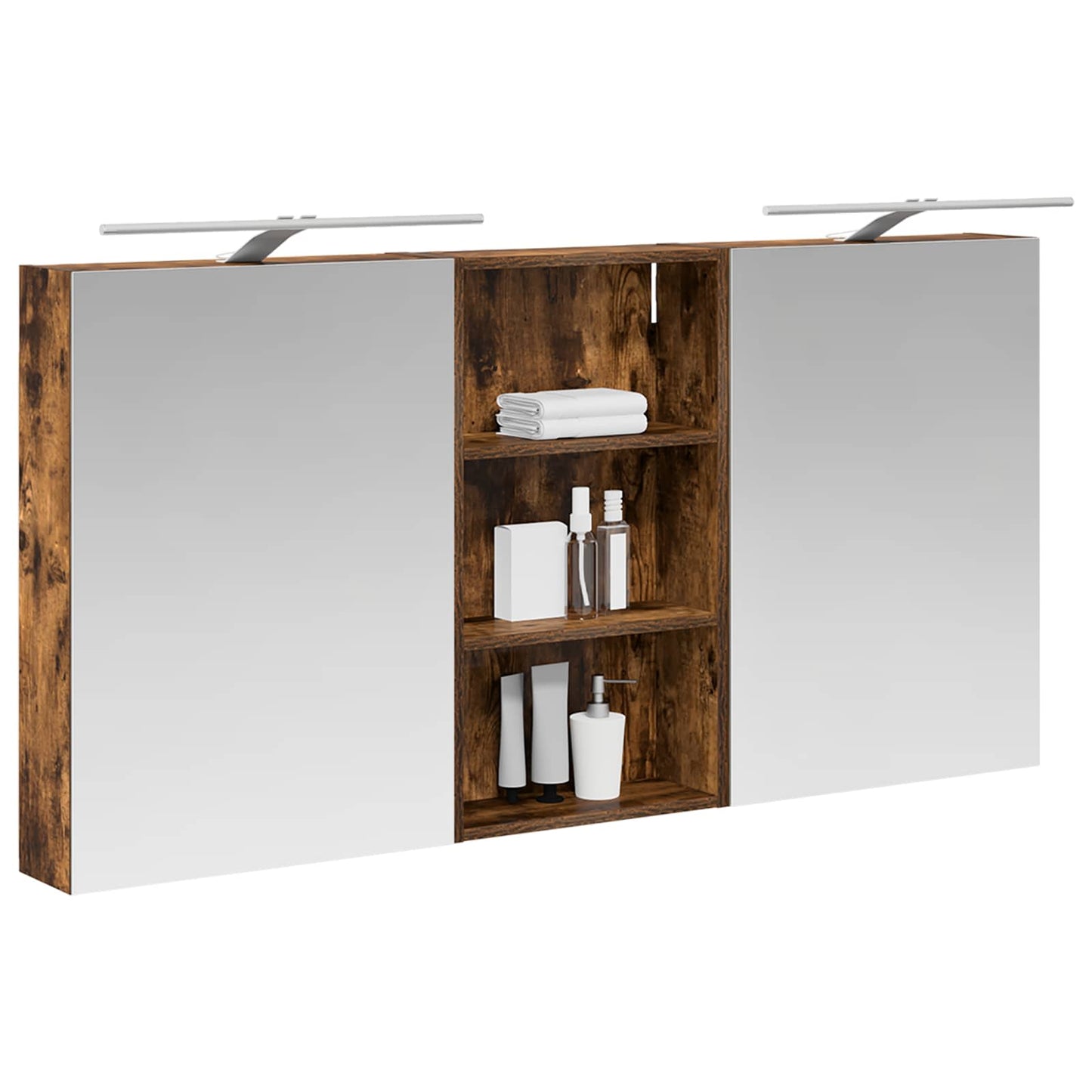 Baderomsskapsett 3 pcs 140 x 14,5 x 70 cm Konstruert tre