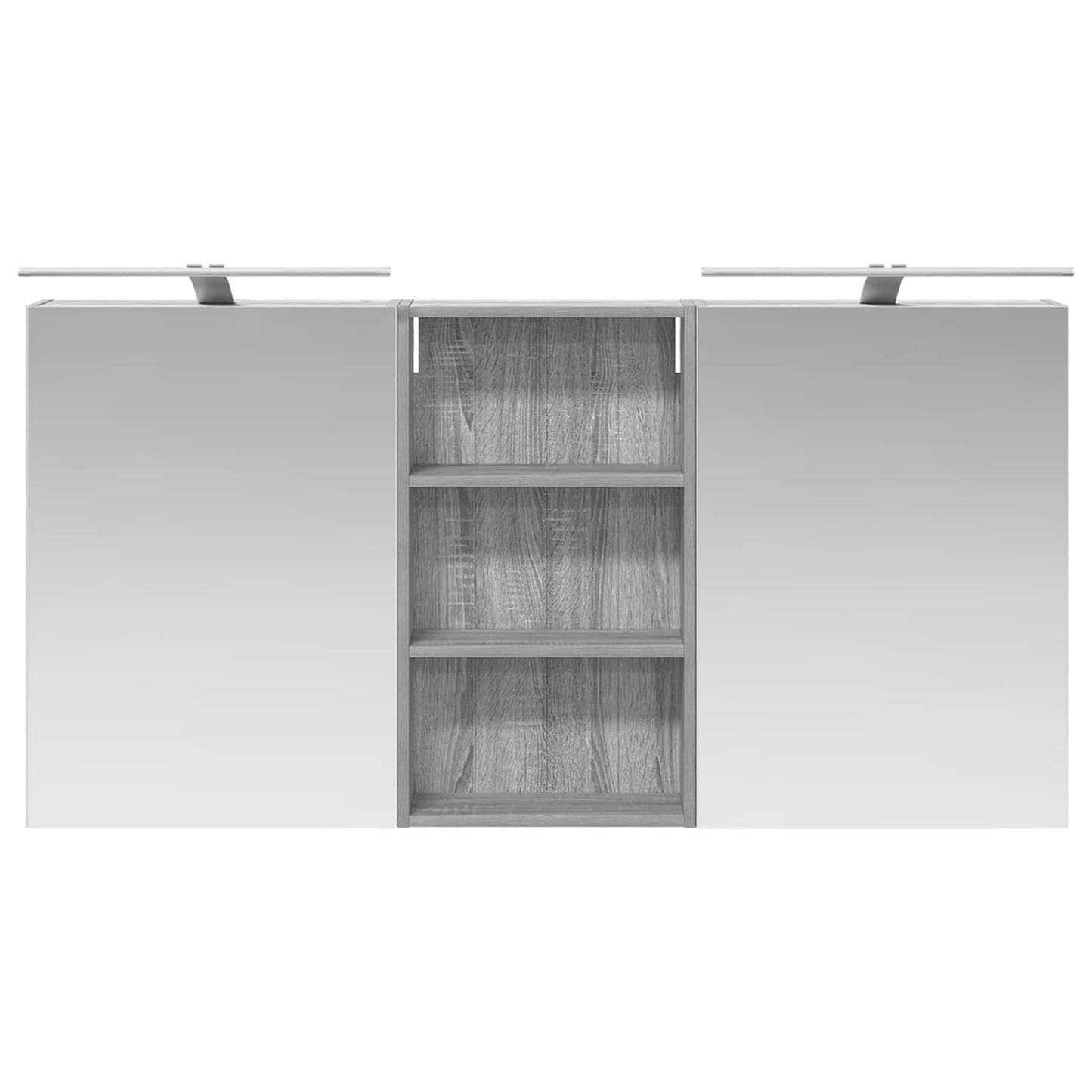 Baderomsskapsett 3 pcs 140 x 14,5 x 70 cm Konstruert tre