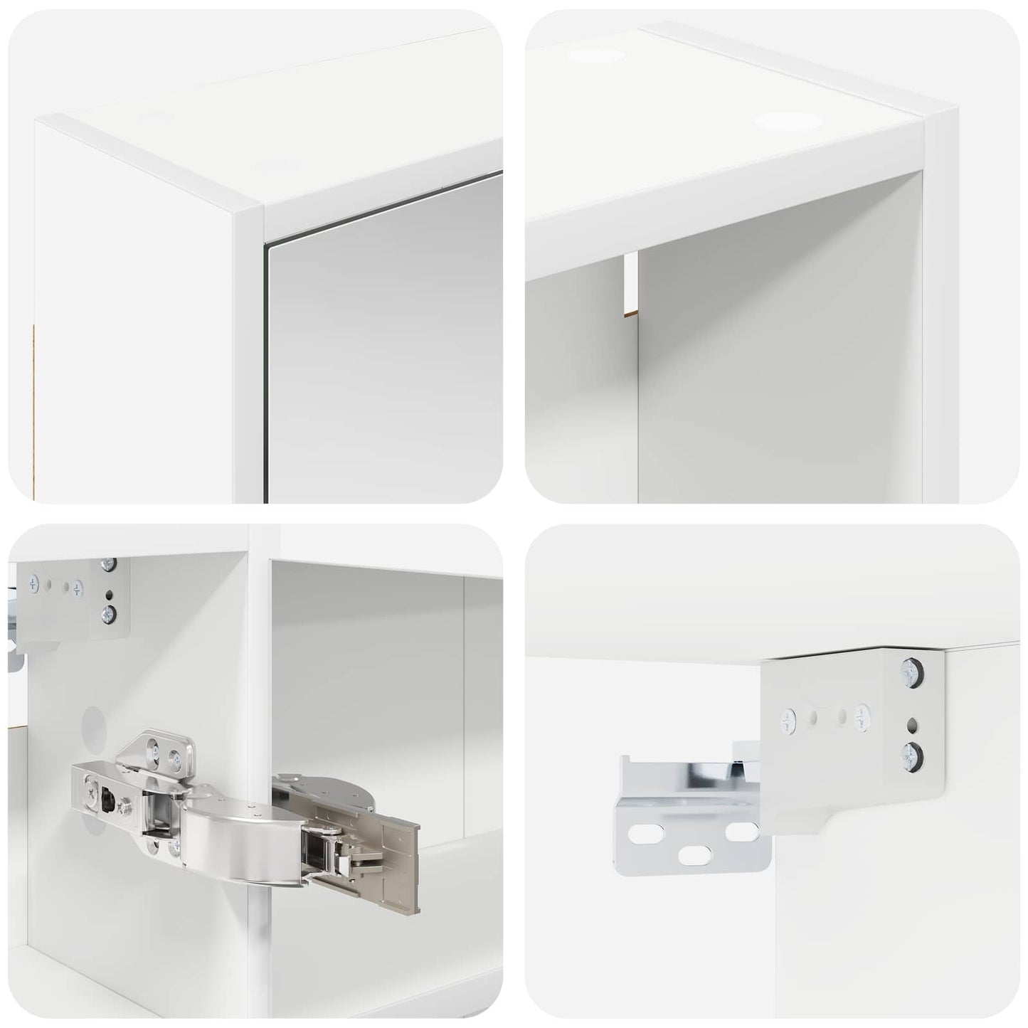 Baderomsskapsett for 3 pcs 116 x 16 x 62,5 cm Konstruert tre