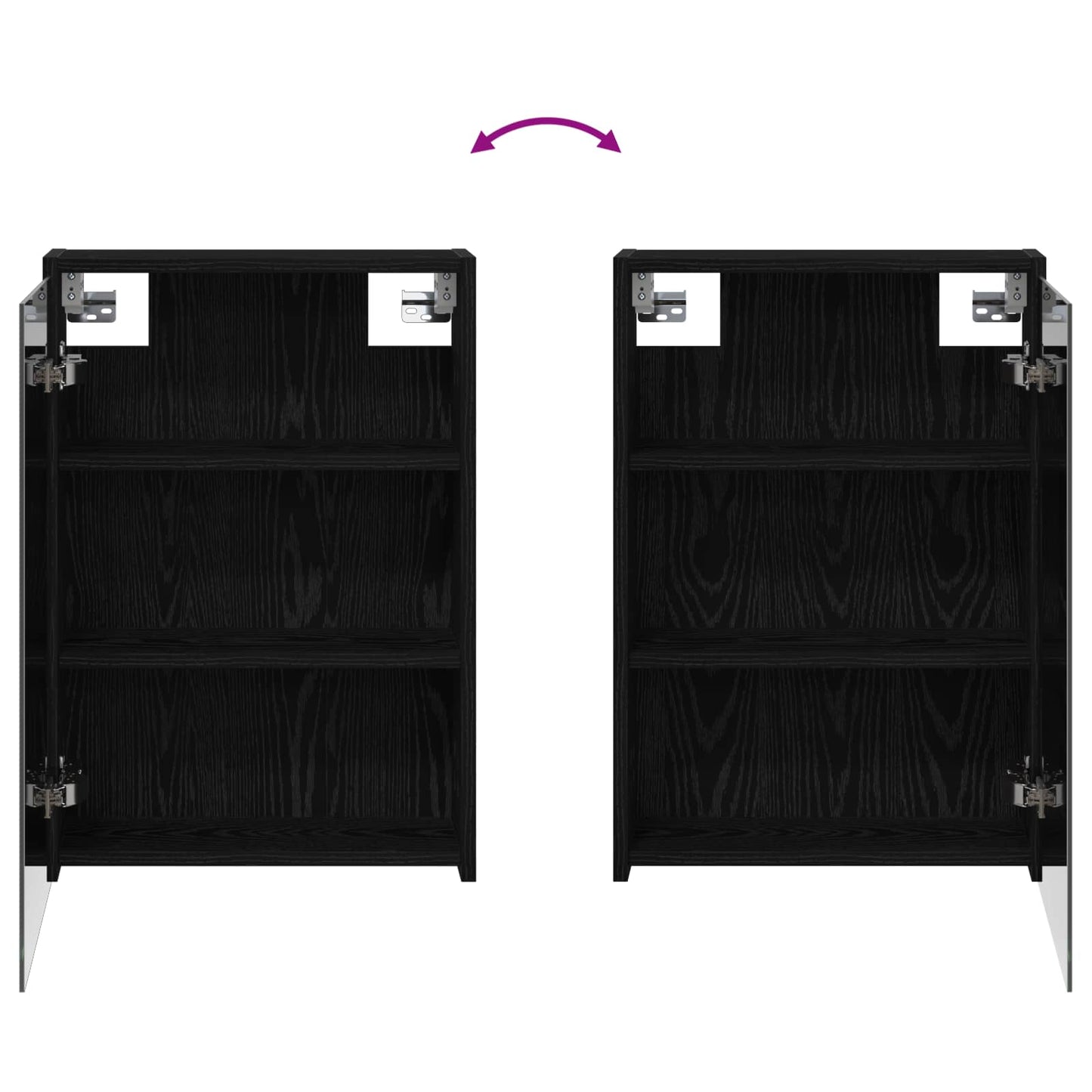 Baderomsskapsett for 3 pcs 116 x 16 x 62,5 cm Konstruert tre