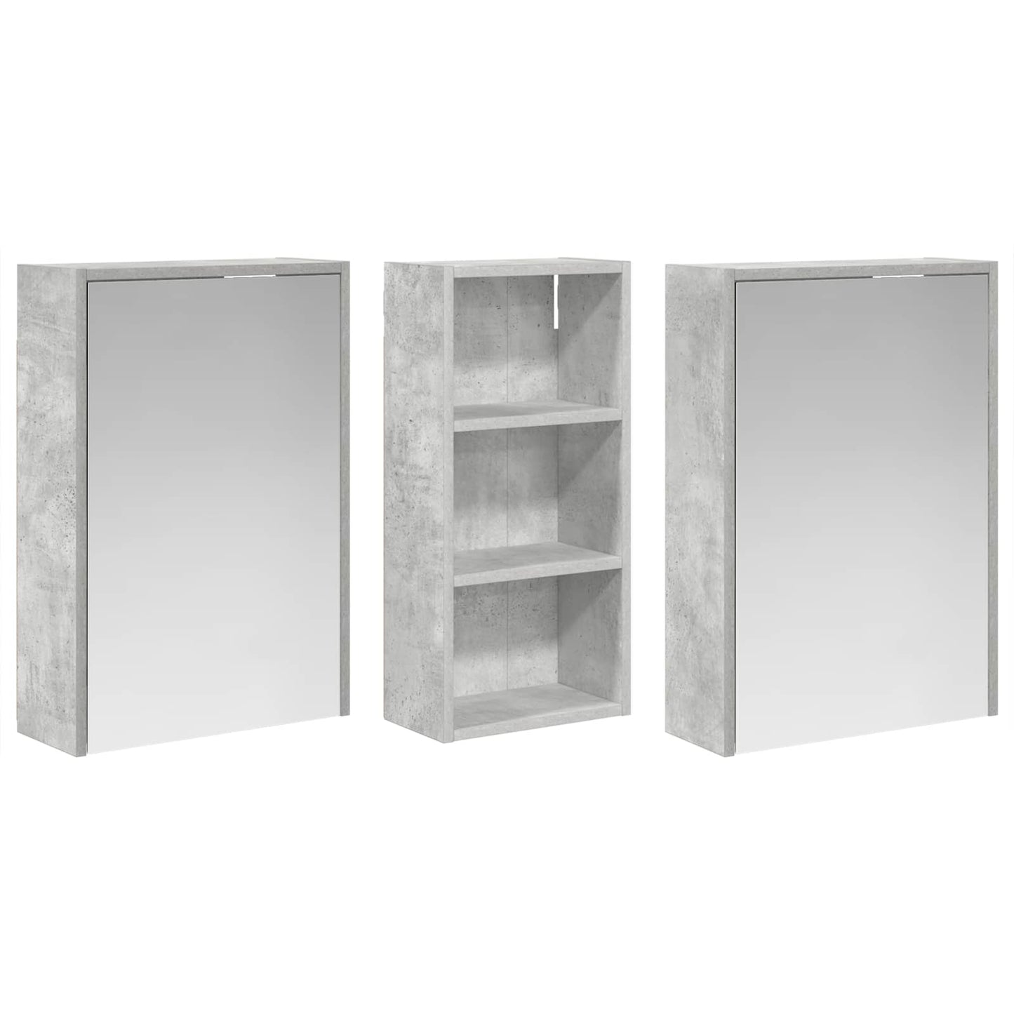 Baderomsskapsett for 3 pcs 116 x 16 x 62,5 cm Konstruert tre
