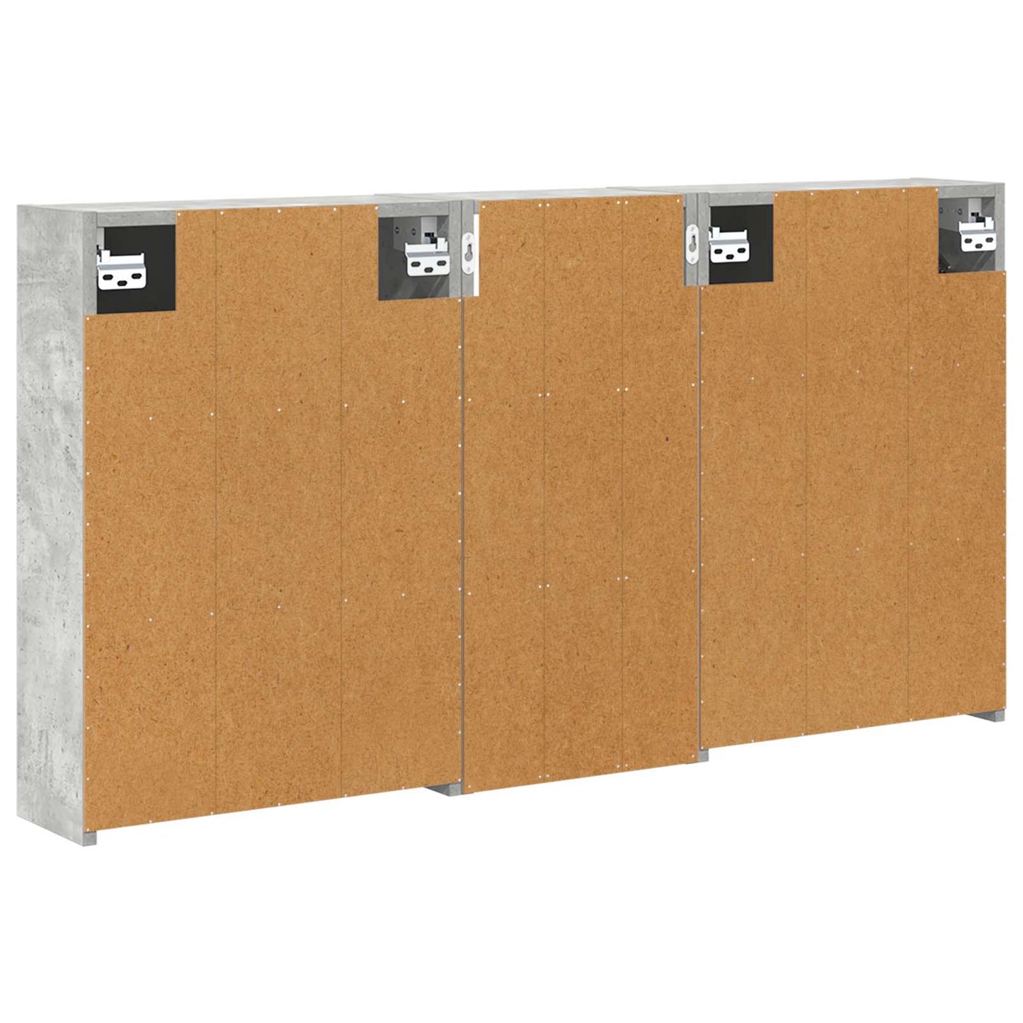 Baderomsskapsett for 3 pcs 116 x 16 x 62,5 cm Konstruert tre