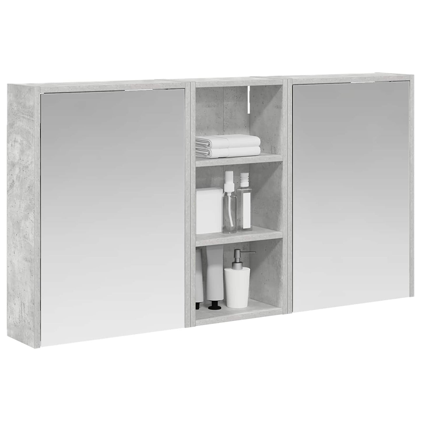 Baderomsskapsett for 3 pcs 116 x 16 x 62,5 cm Konstruert tre