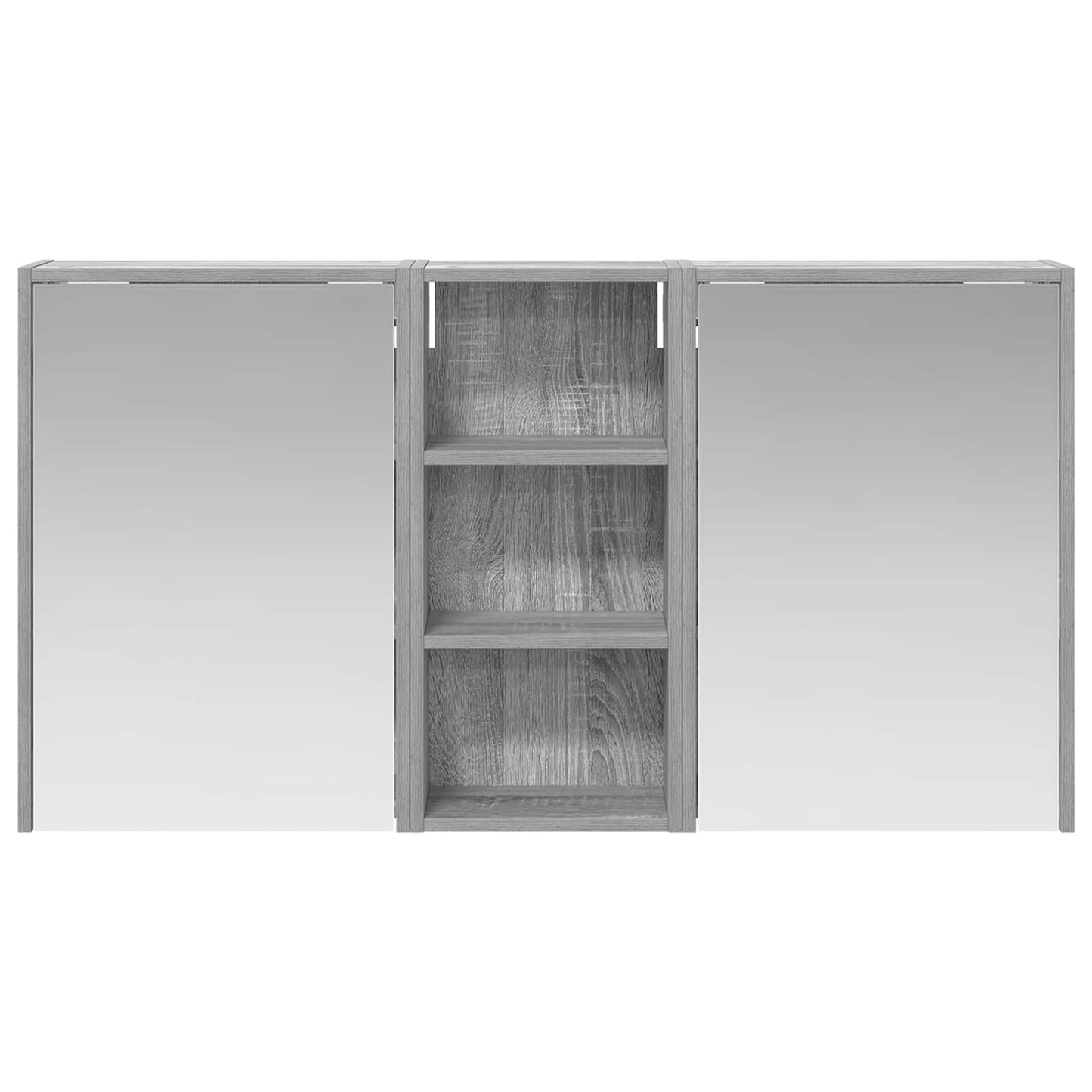 Baderomsskapsett for 3 pcs 116 x 16 x 62,5 cm Konstruert tre