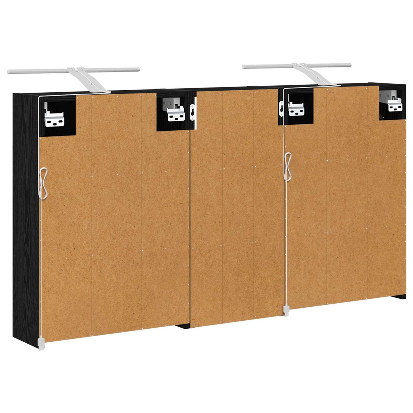 Baderomsskapsett for 3 pcs 116 x 16 x 62,5 cm Konstruert tre