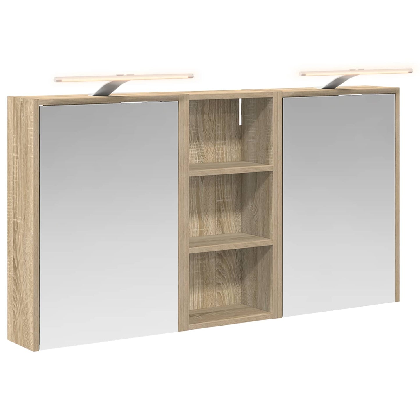 Baderomsskapsett for 3 pcs 116 x 16 x 62,5 cm Konstruert tre