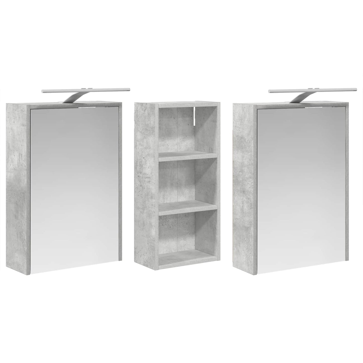 Baderomsskapsett for 3 pcs 116 x 16 x 62,5 cm Konstruert tre
