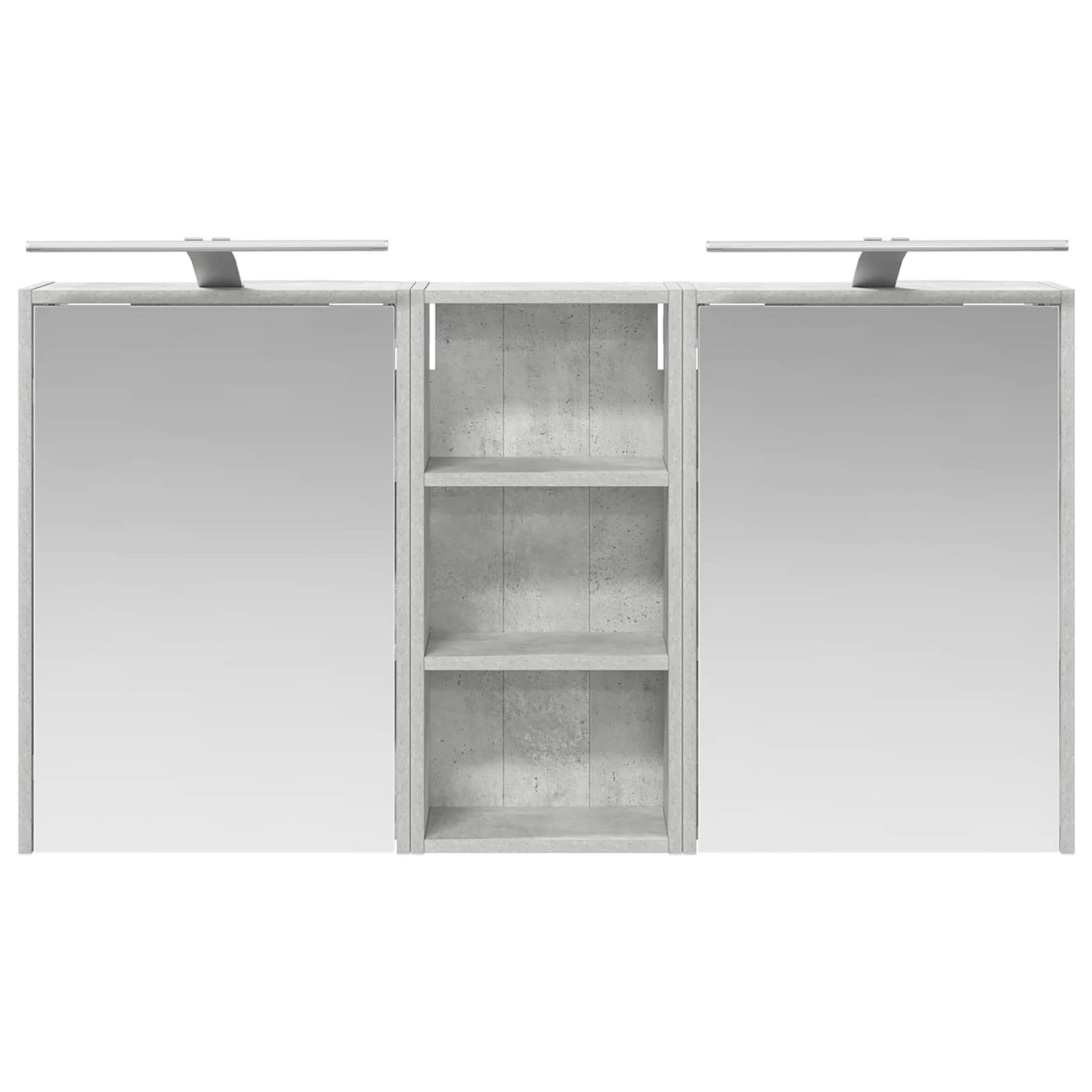 Baderomsskapsett for 3 pcs 116 x 16 x 62,5 cm Konstruert tre