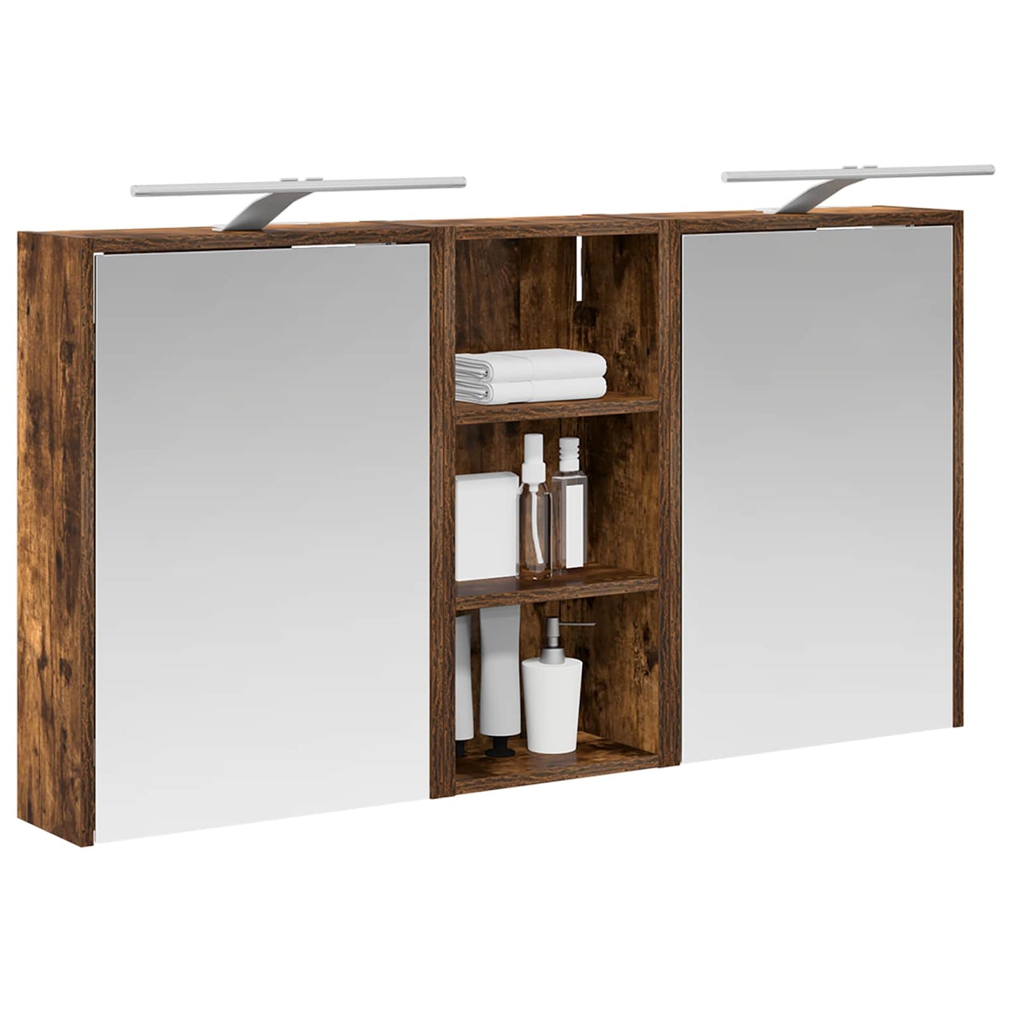 Baderomsskapsett for 3 pcs 116 x 16 x 62,5 cm Konstruert tre