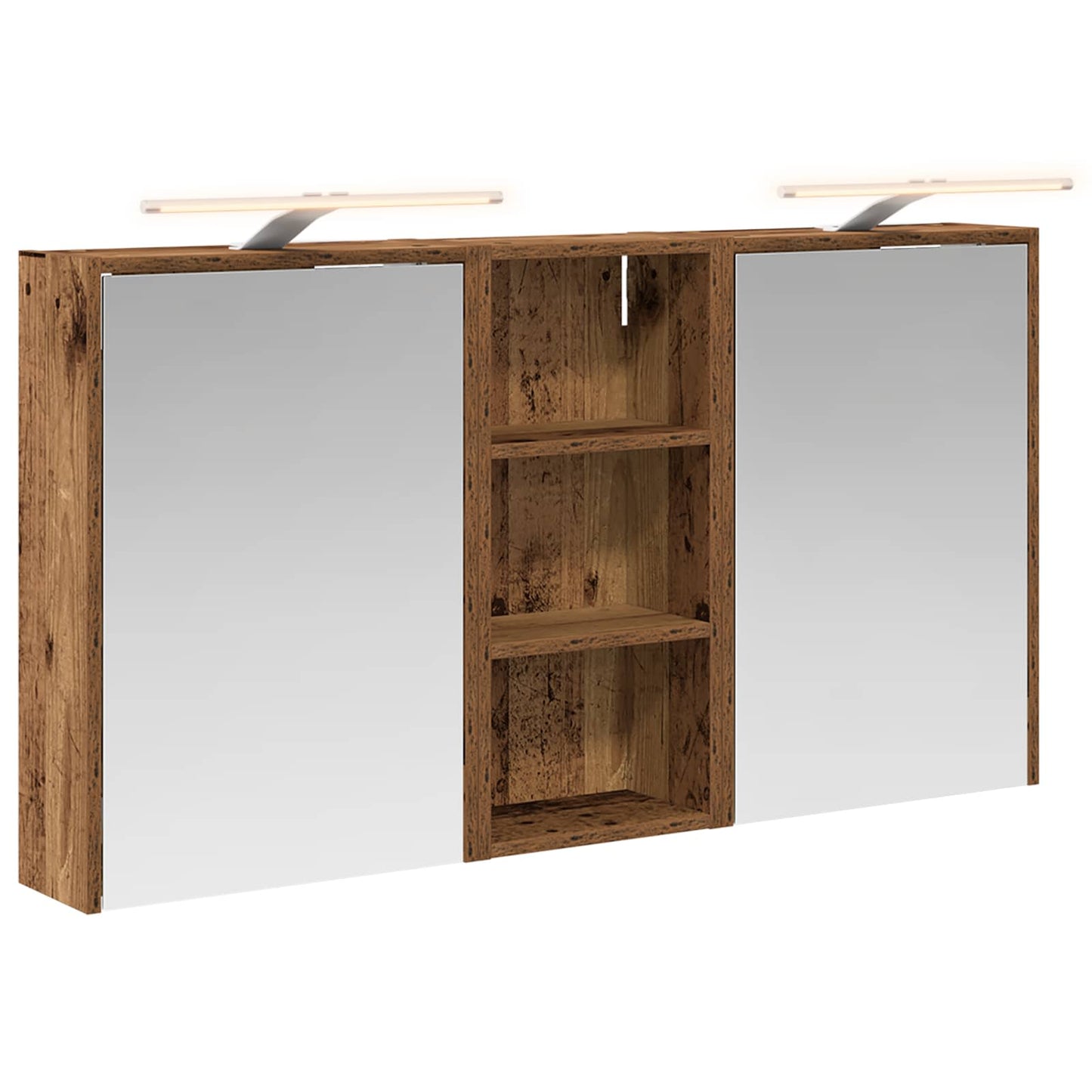 Baderomsskapsett for 3 pcs 116 x 16 x 62,5 cm Konstruert tre