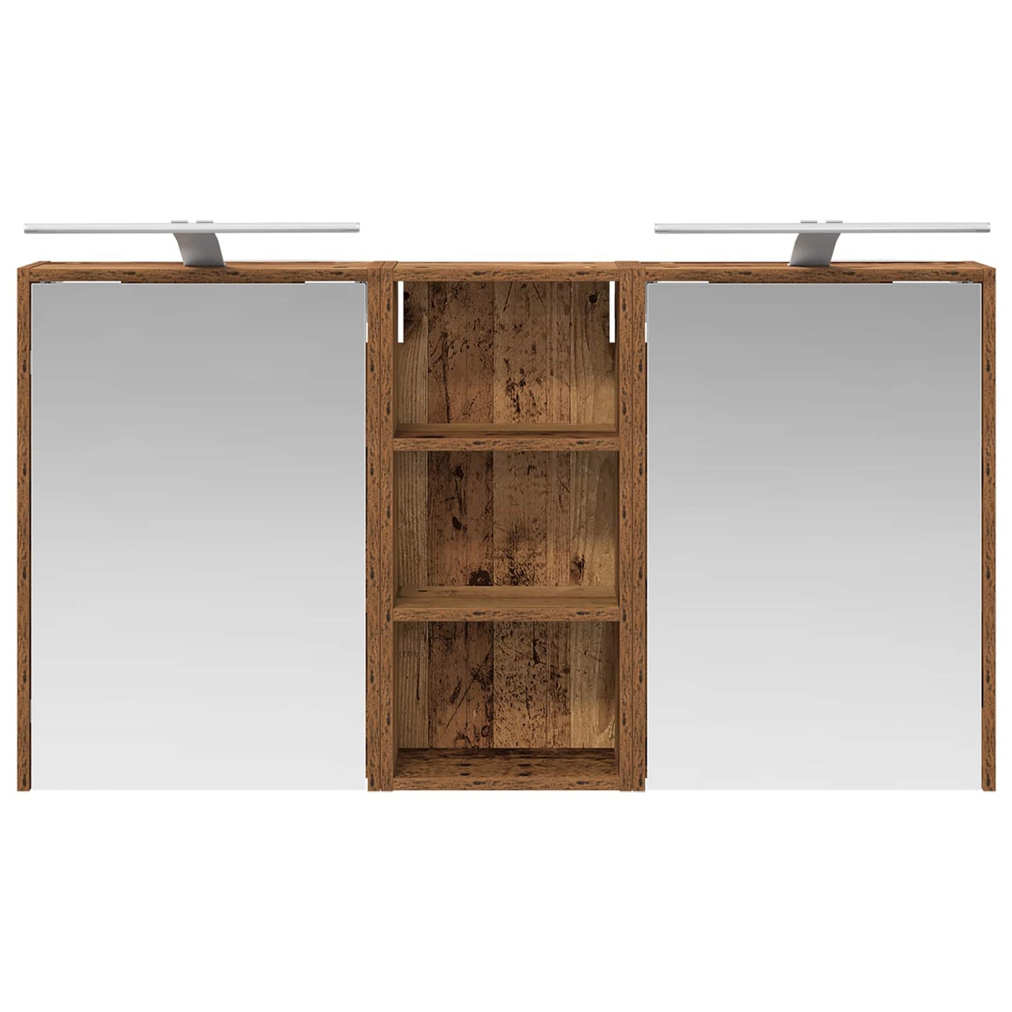 Baderomsskapsett for 3 pcs 116 x 16 x 62,5 cm Konstruert tre