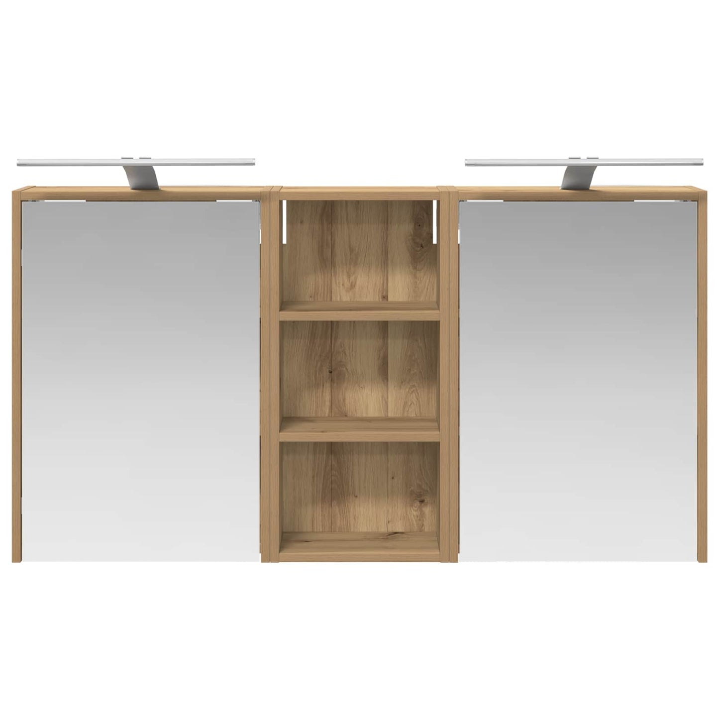 Baderomsskapsett 3 stk. 116 x 16 x 62,5 cm Konstruert tre