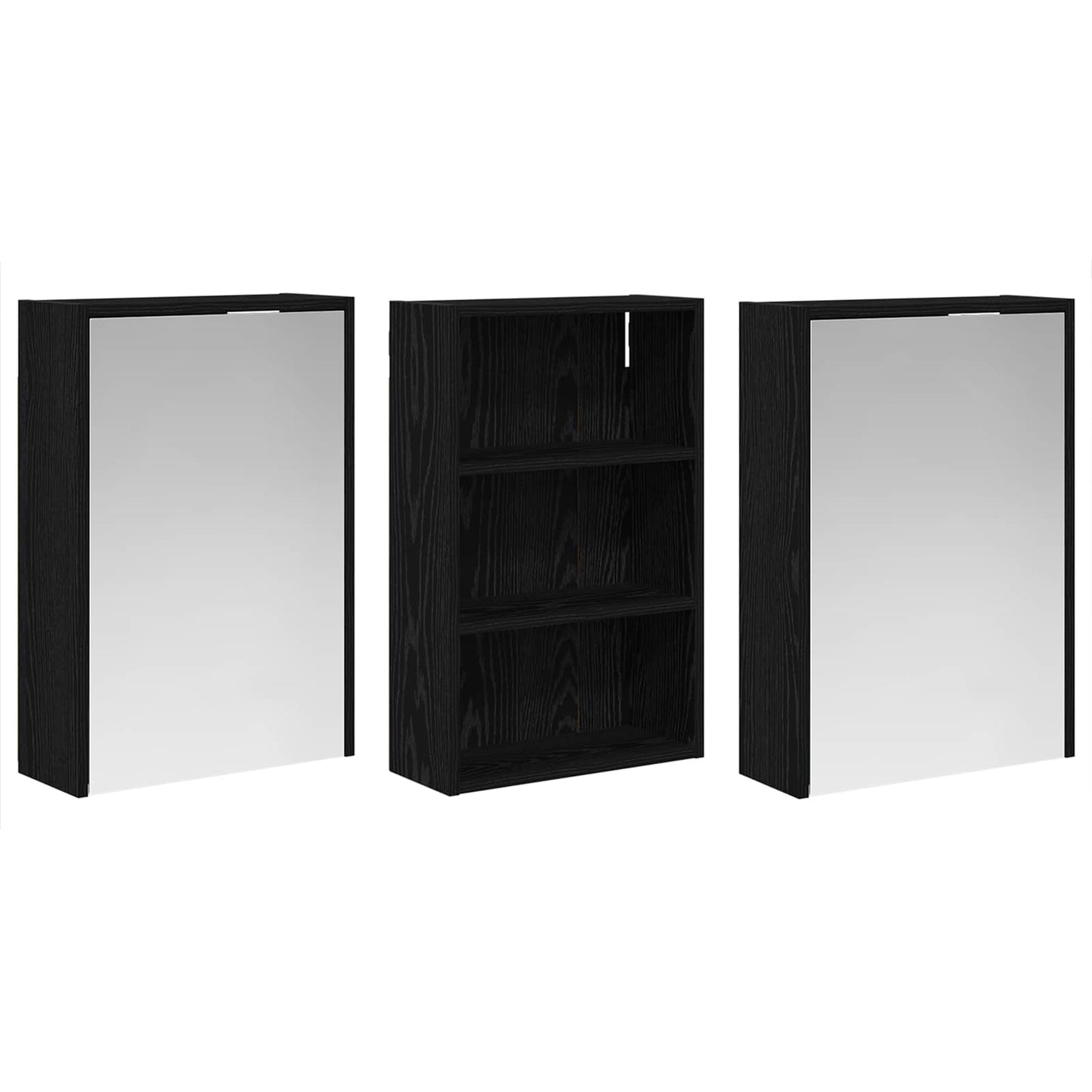 Baderomsskapsett 3 pcs 126 x 16 x 62.5 cm Konstruert tre