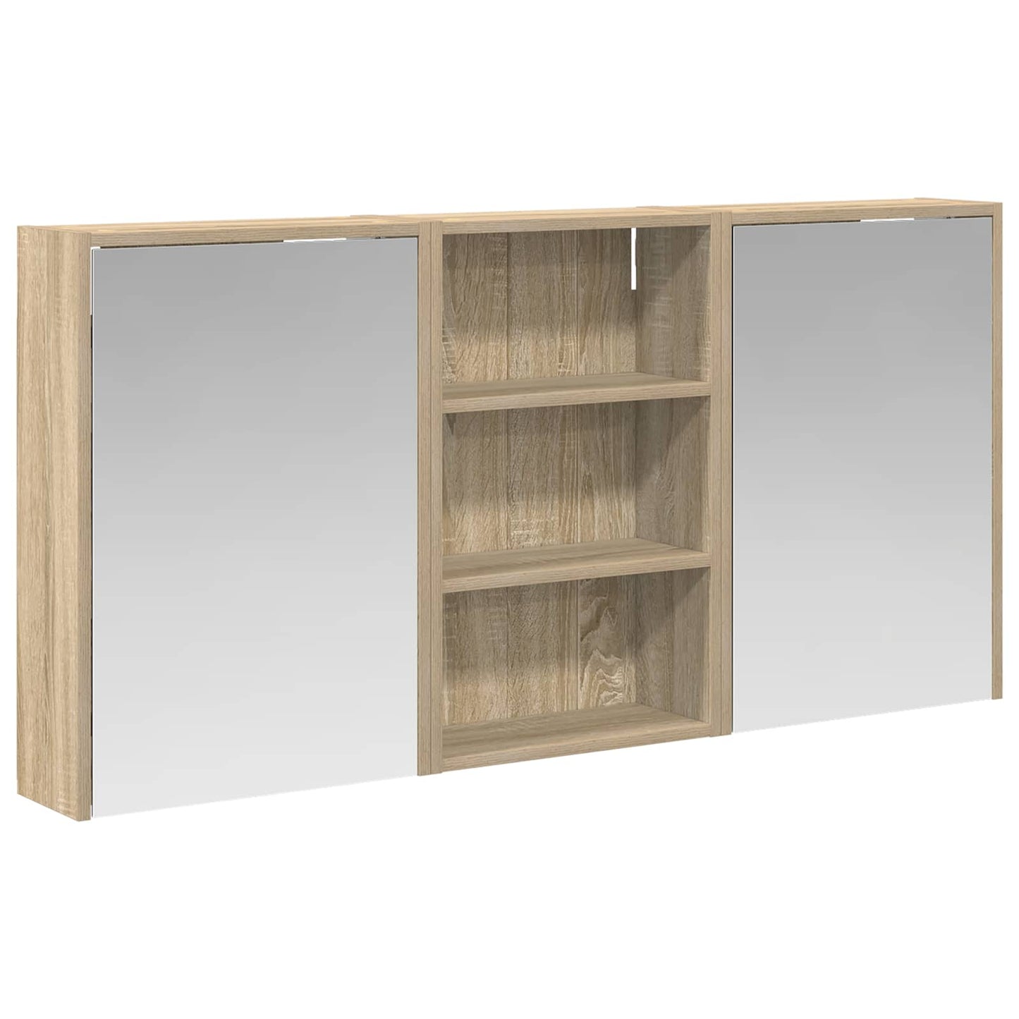 Baderomsskapsett 3 pcs 126 x 16 x 62.5 cm Konstruert tre