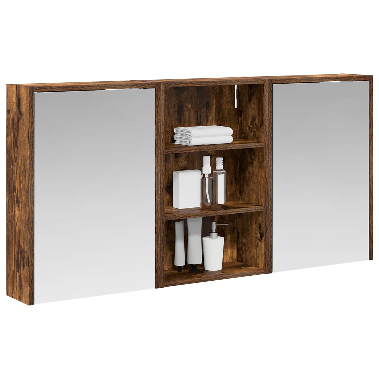 Baderomsskapsett 3 pcs 126 x 16 x 62.5 cm Konstruert tre