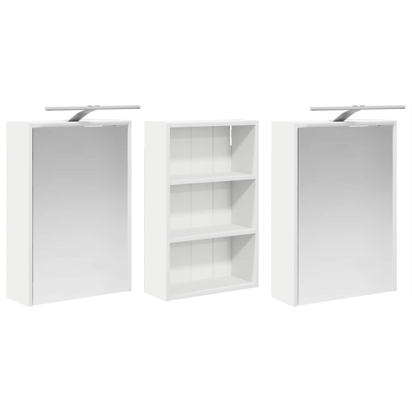 Baderomsskapsett 3 pcs 126 x 16 x 62.5 cm Konstruert tre