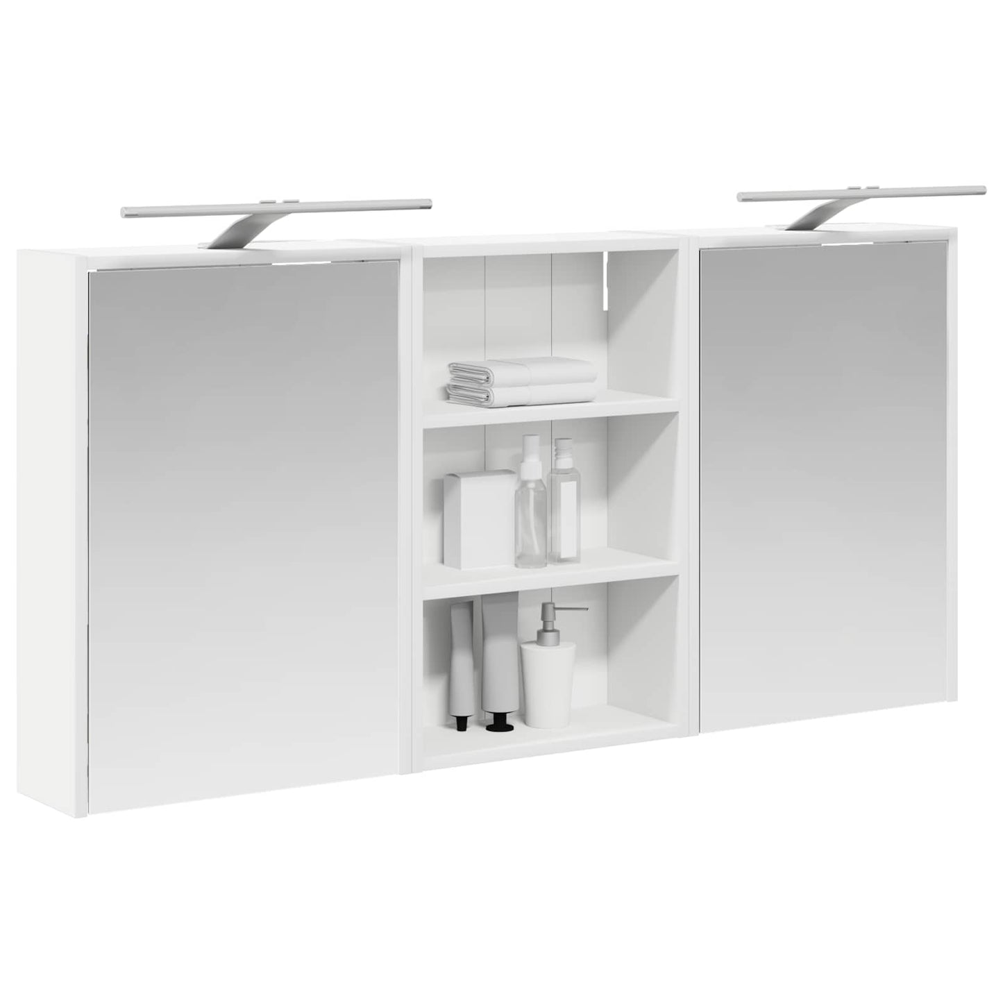 Baderomsskapsett 3 pcs 126 x 16 x 62.5 cm Konstruert tre