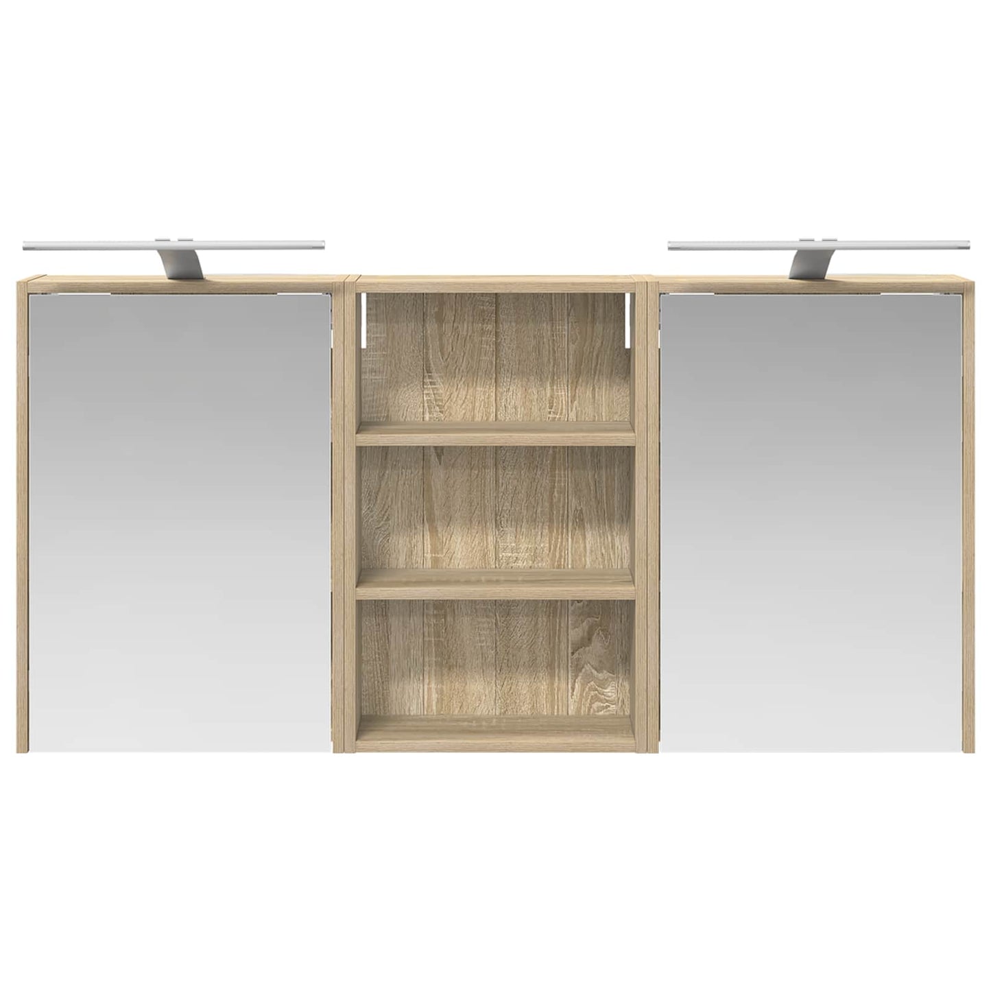 Baderomsskapsett 3 pcs 126 x 16 x 62.5 cm Konstruert tre
