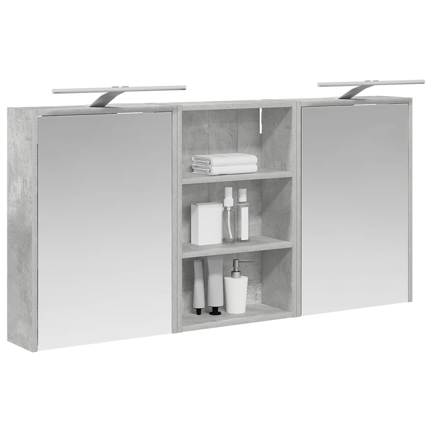 Baderomsskapsett 3 pcs 126 x 16 x 62.5 cm Konstruert tre