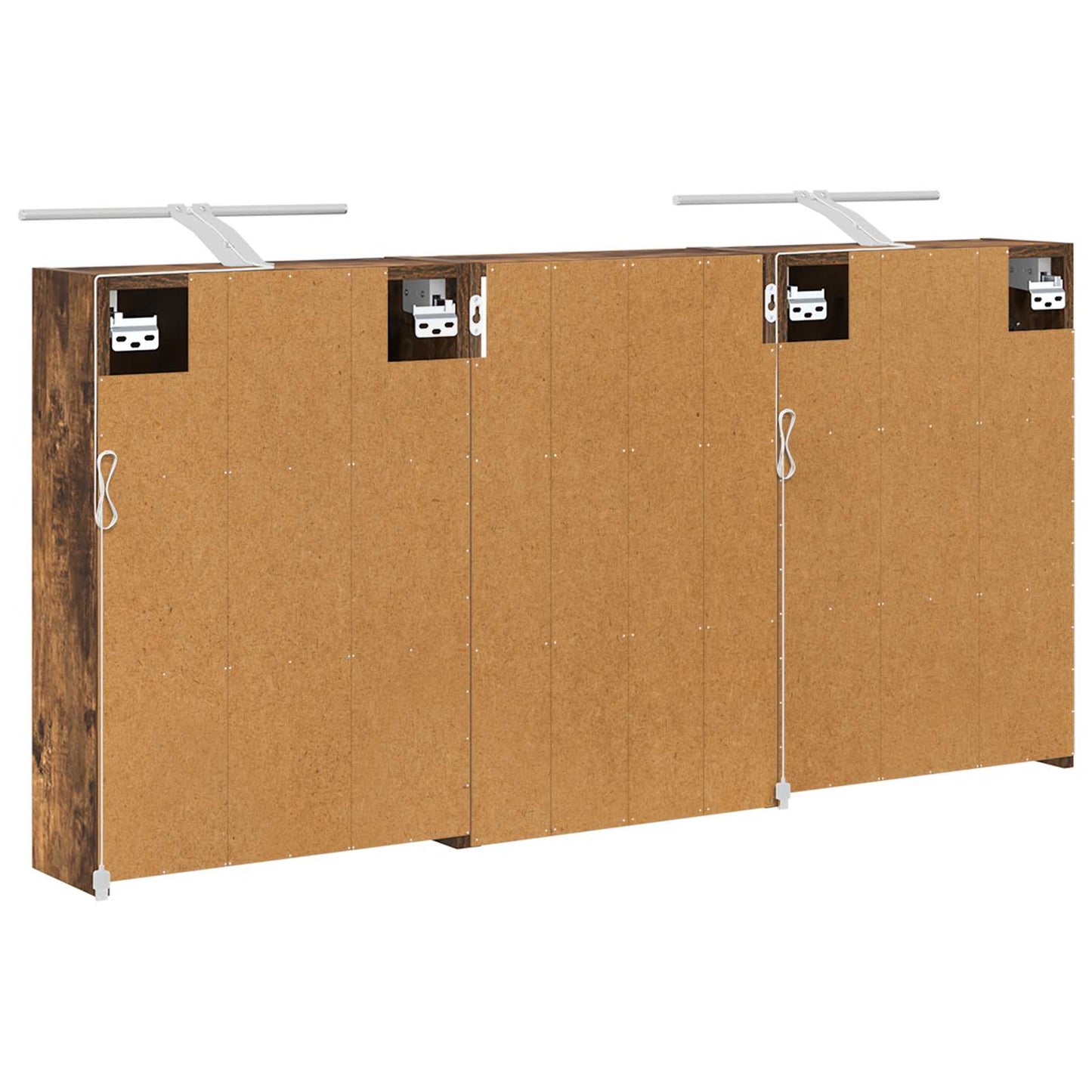 Baderomsskapsett 3 pcs 126 x 16 x 62.5 cm Konstruert tre