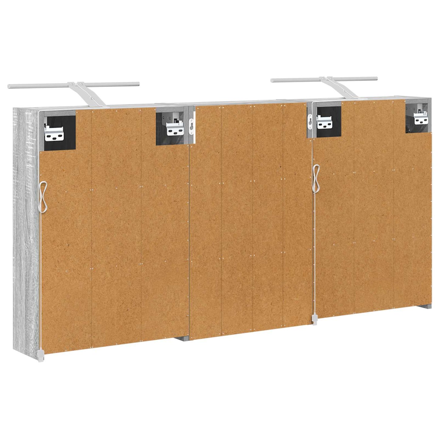 Baderomsskapsett 3 pcs 126 x 16 x 62.5 cm Konstruert tre