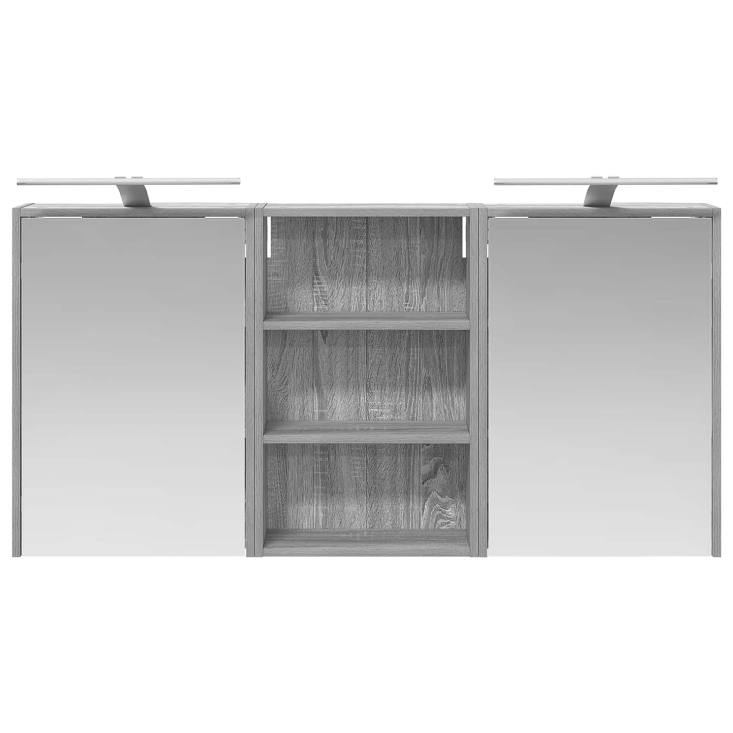 Baderomsskapsett 3 pcs 126 x 16 x 62.5 cm Konstruert tre