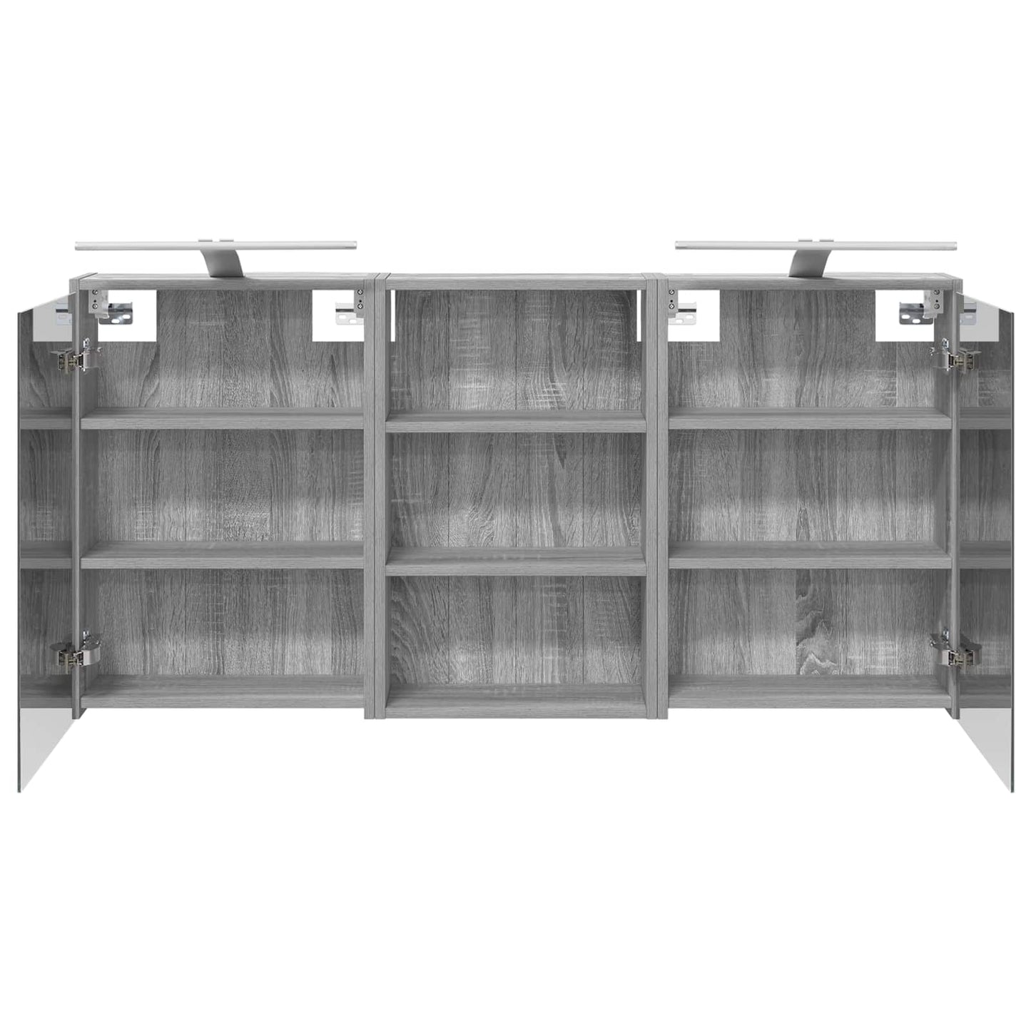 Baderomsskapsett 3 pcs 126 x 16 x 62.5 cm Konstruert tre
