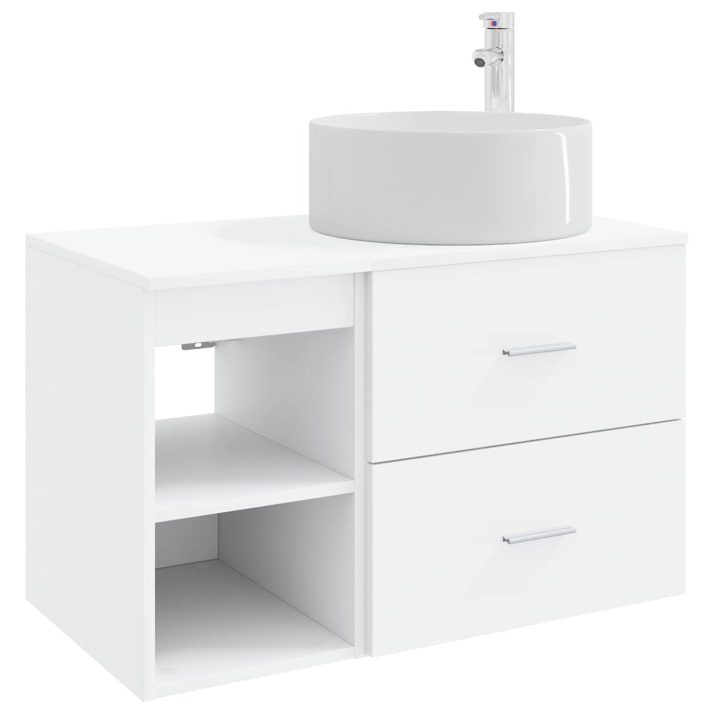 Baderomsinnredningssett 2 pcs Hvit Konstruert tre