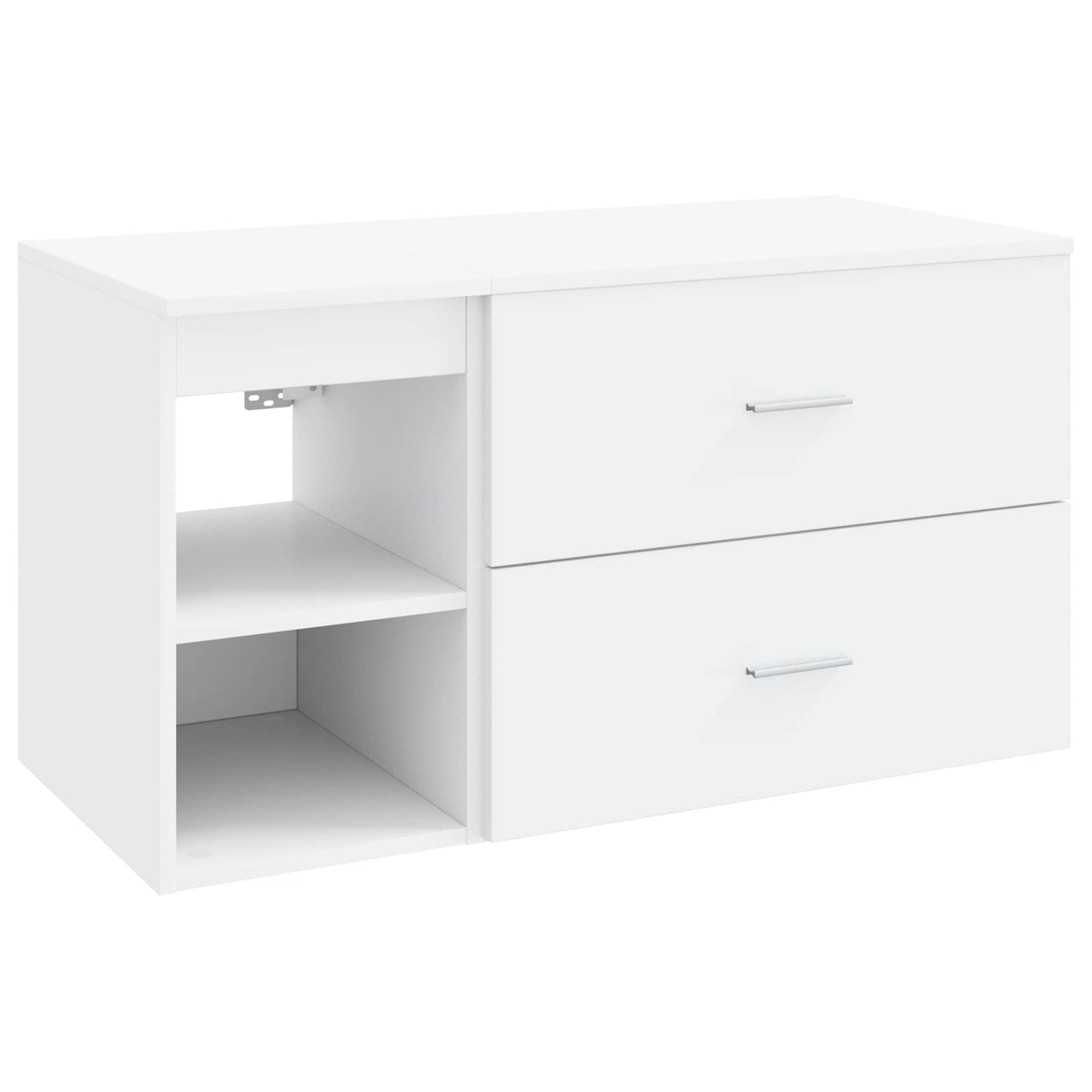Baderomsinnredningssett 2 pcs Hvit Konstruert tre
