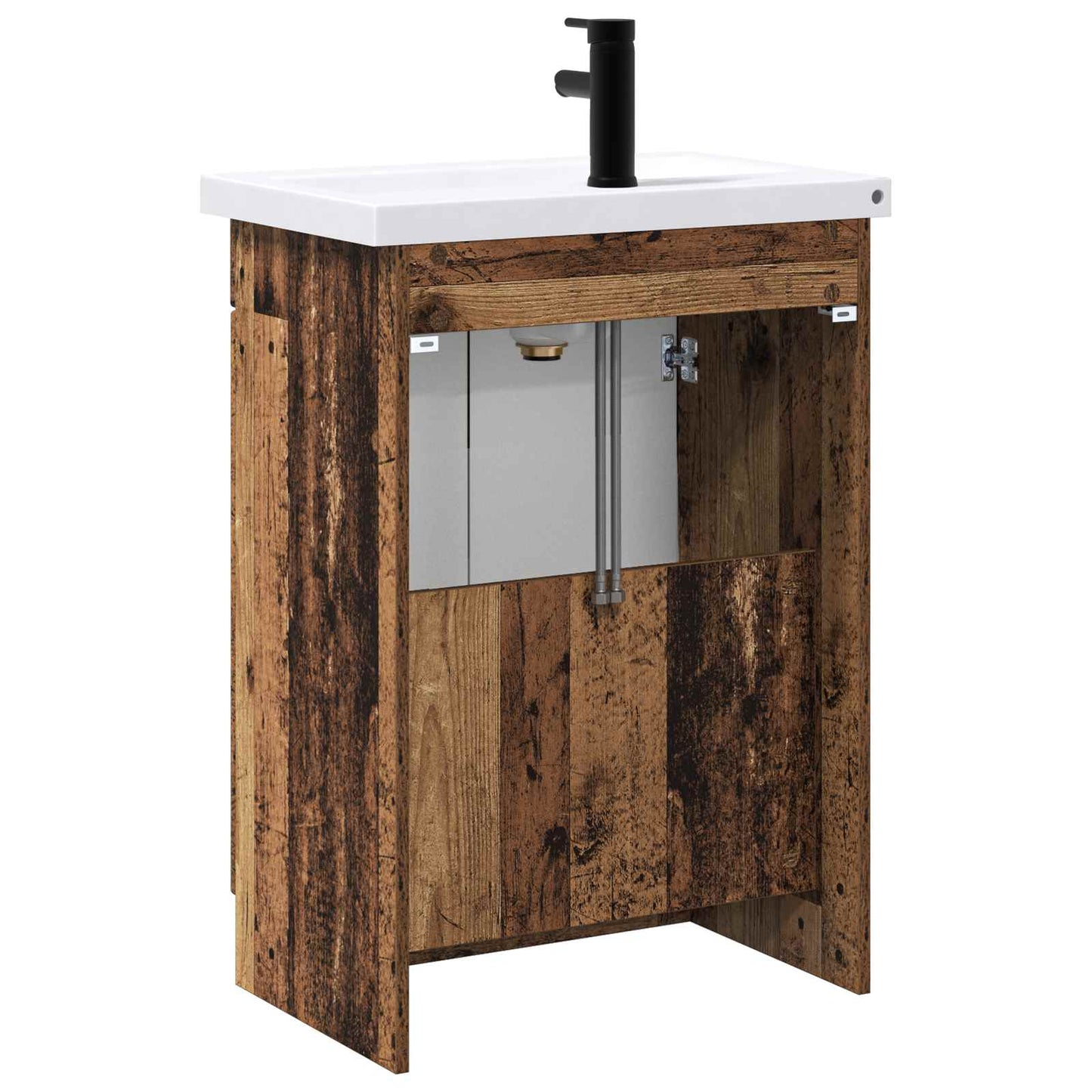 Baderomsinnredningssett Gammelt tre 56 x 37,5 x 81 cm