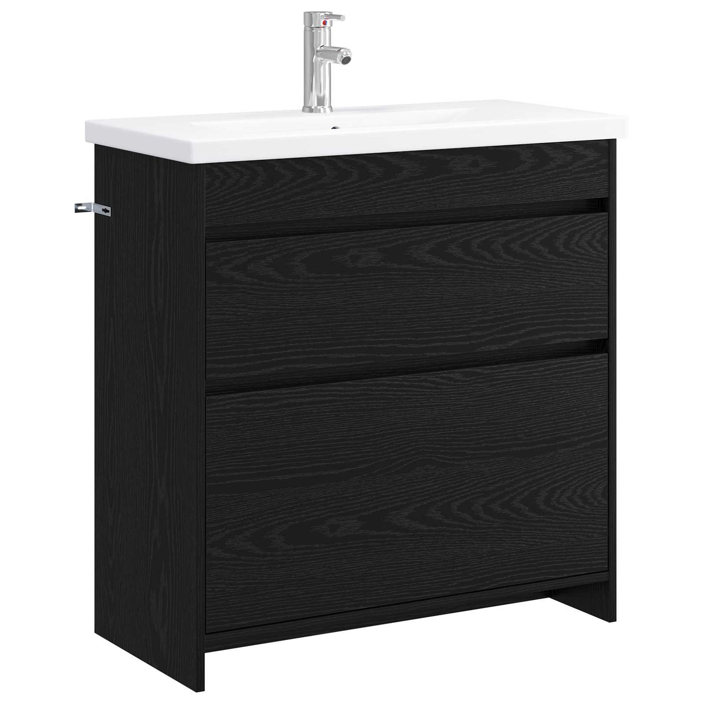 Baderomsinnredningssett Svart eik 81 x 40 x 84,5 cm