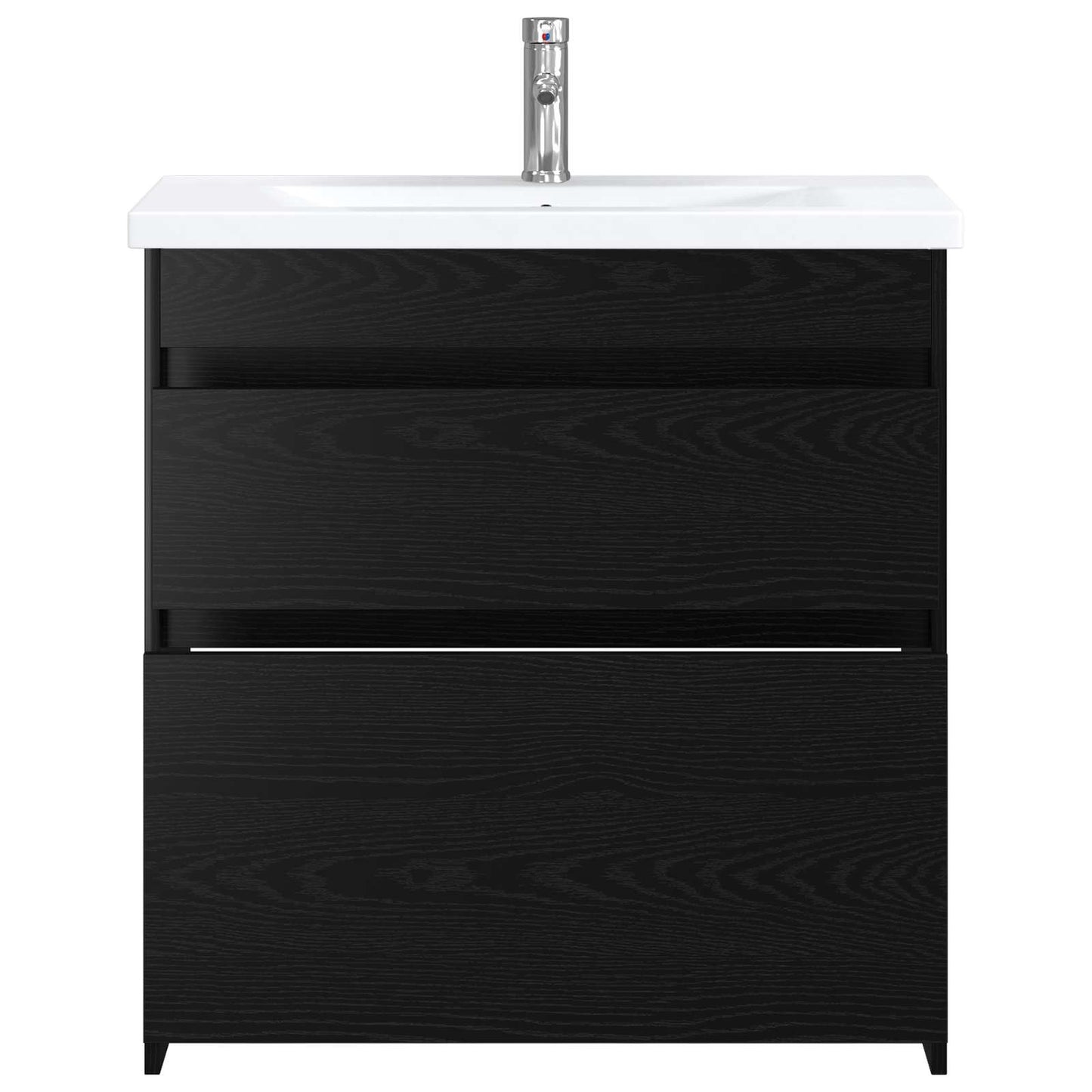 Baderomsinnredningssett Svart eik 81 x 40 x 84,5 cm