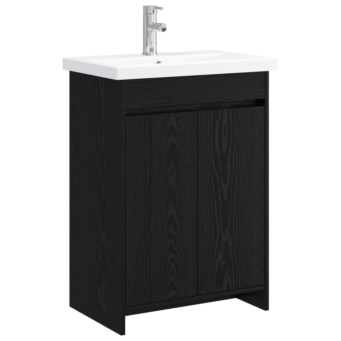 Baderomsinnredningssett Svart eik 81 x 40 x 84,5 cm