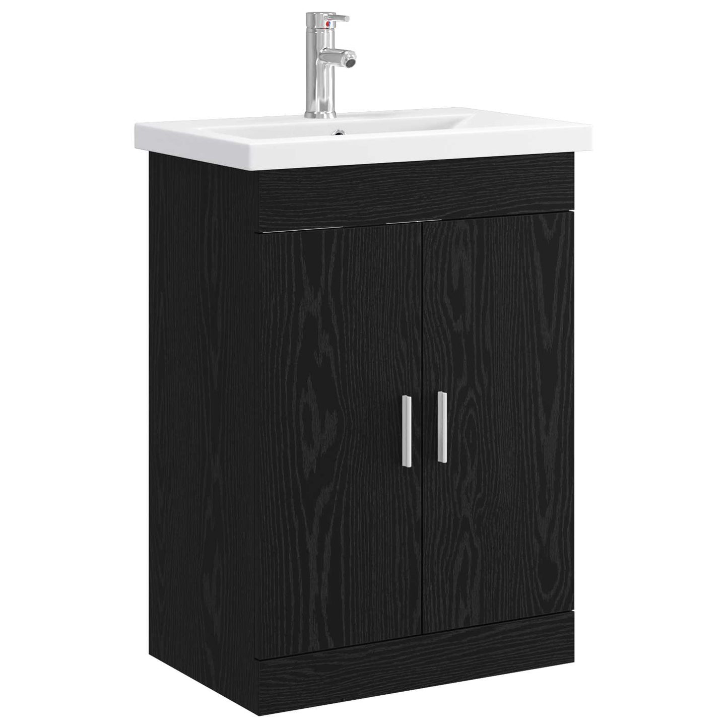 Baderomsinnredningssett Svart eik 61 x 40 x 84,5 cm