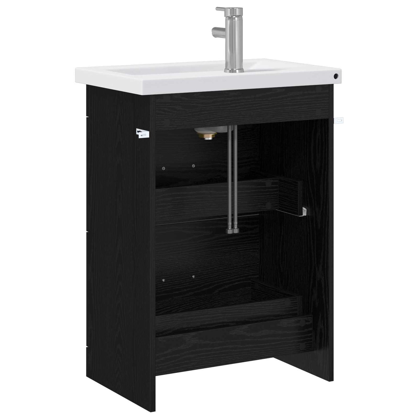 Baderomsinnredningssett Svart eik 61 x 40 x 84,5 cm
