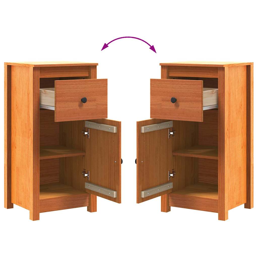 Serviesskap Vokset Brun 39 x 34,5 x 80 cm Massiv furu