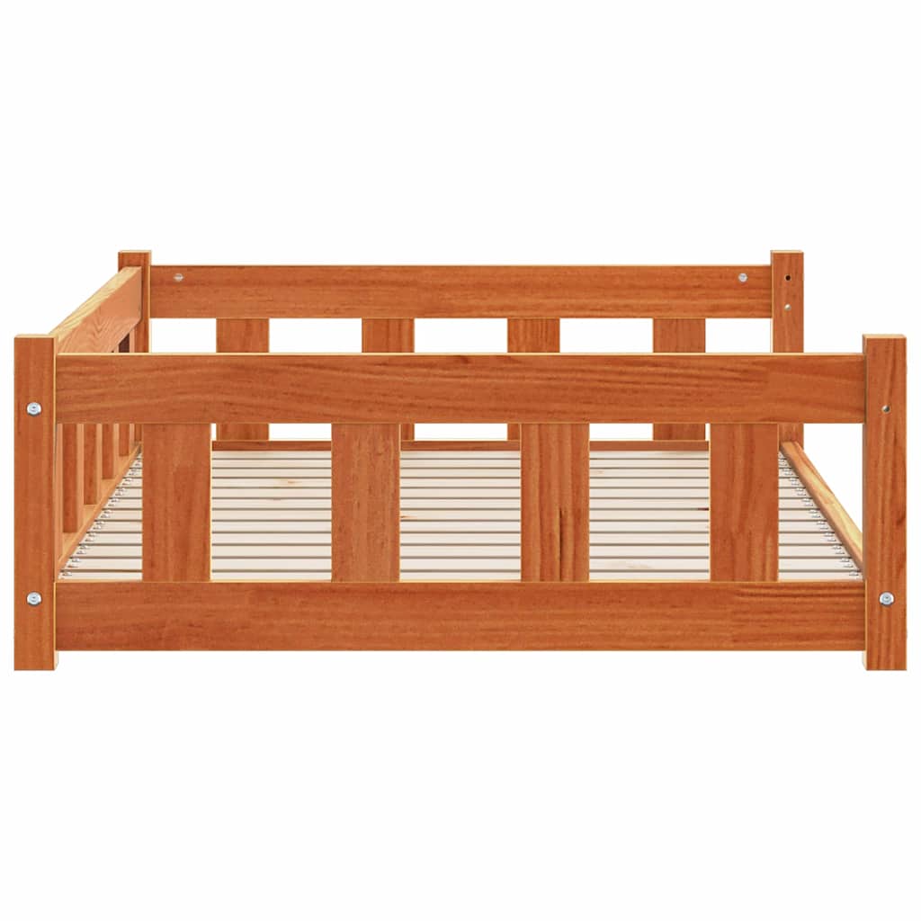 Hundeseng med lagring Vokset Brun 100 x 70 x 28 cm Massiv furu
