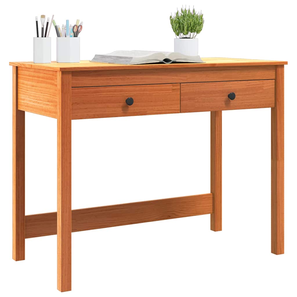 Skrivebord med skuff Max Brun 100 x 50 x 78 cm Massiv furu