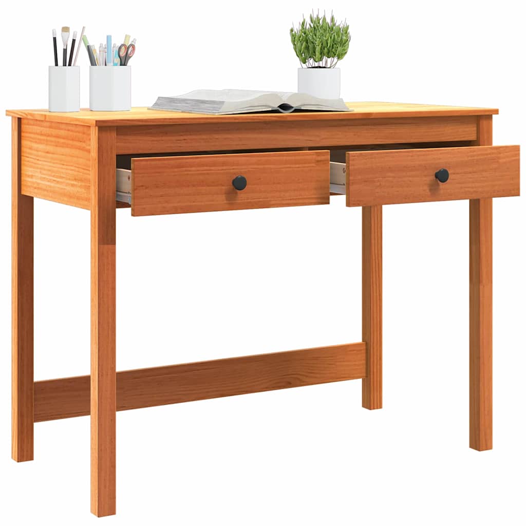 Skrivebord med skuff Max Brun 100 x 50 x 78 cm Massiv furu