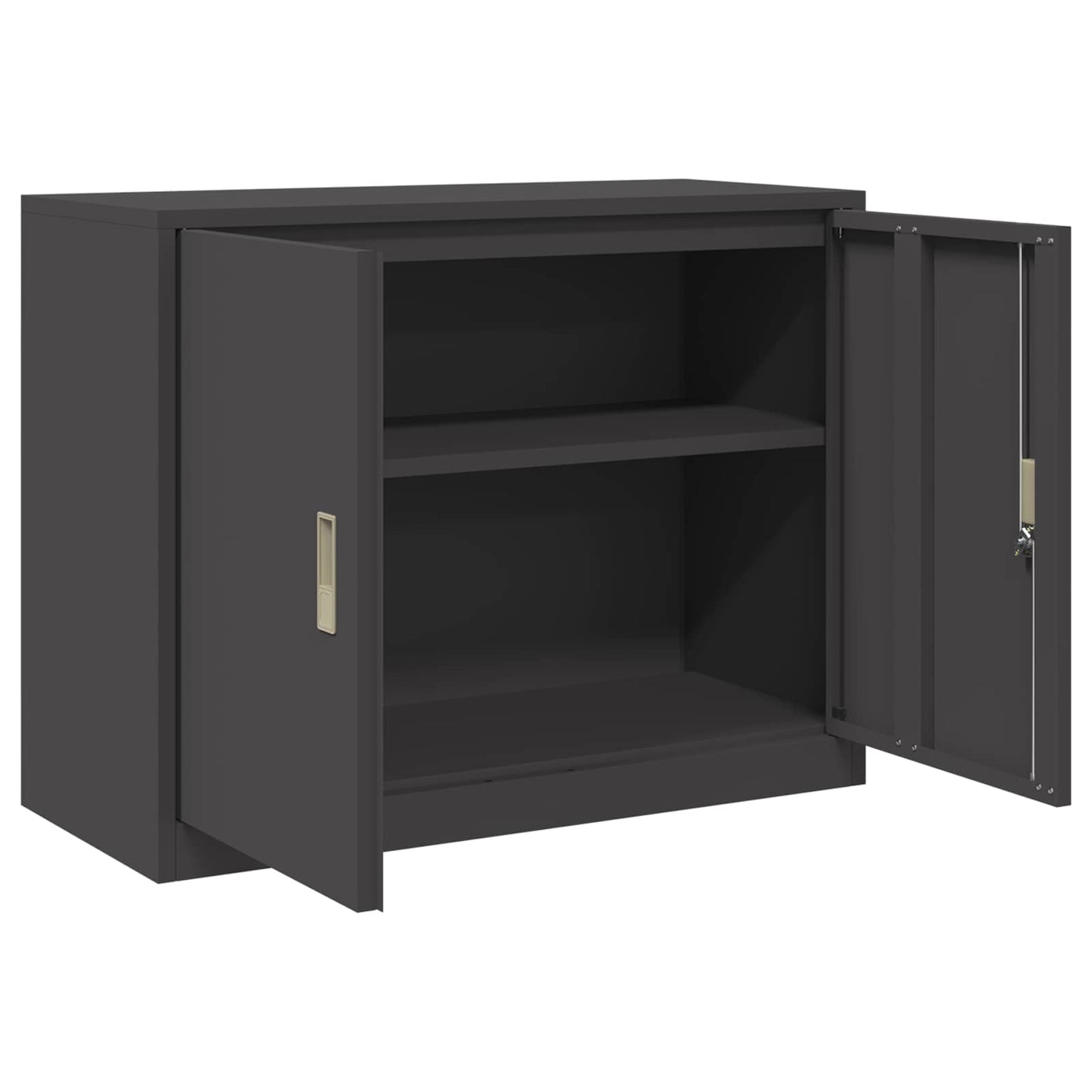 Oppbevaringsskap Svart 90 x 40 x 70 cm Stål