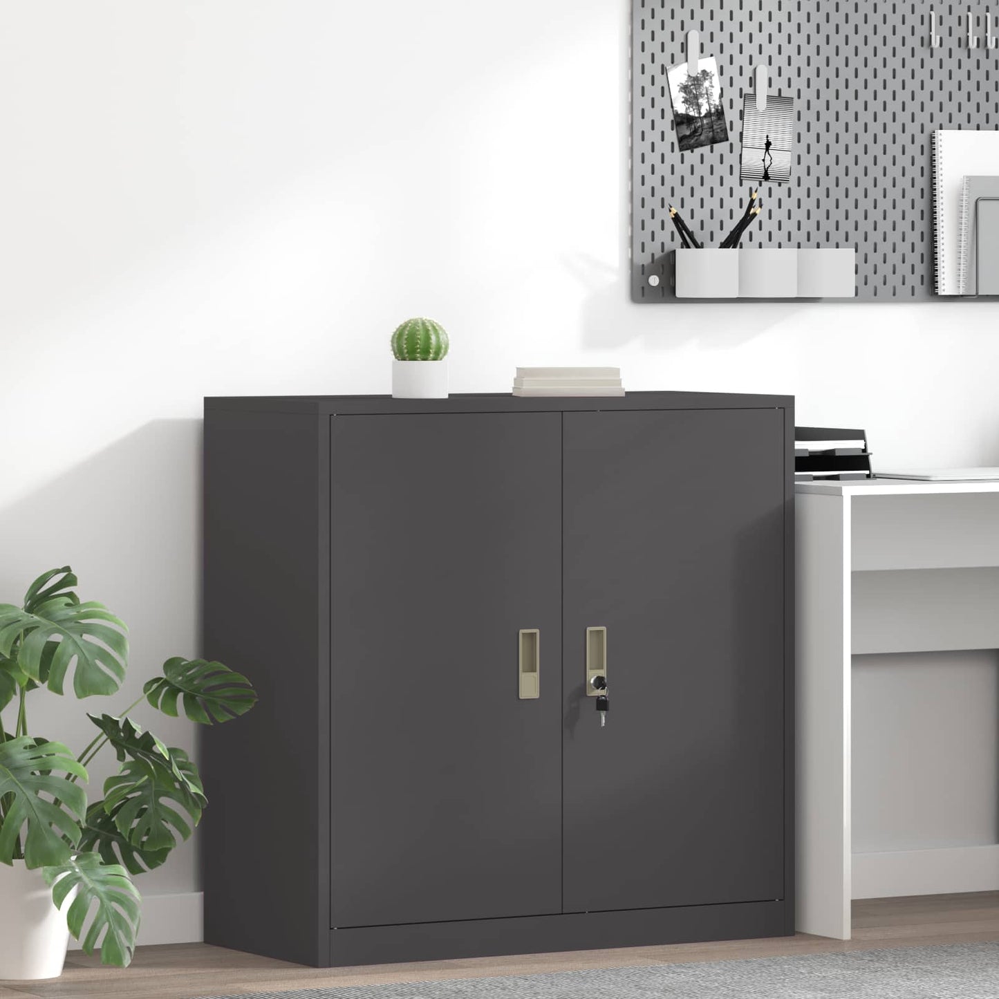 Oppbevaringsskap Svart 90 x 40 x 90 cm Stål