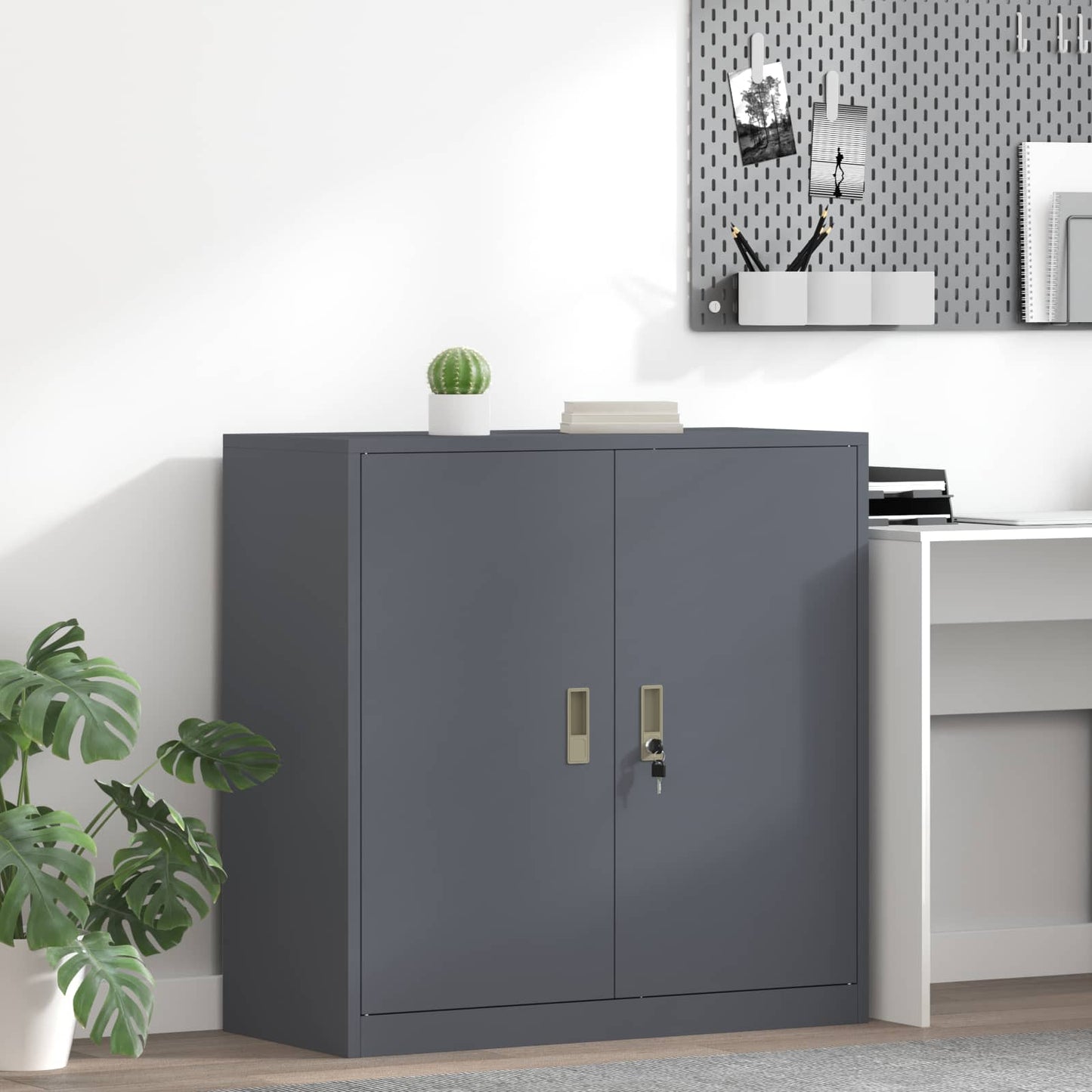 Oppbevaringsskap Antrasitt 90 x 40 x 90 cm Stål