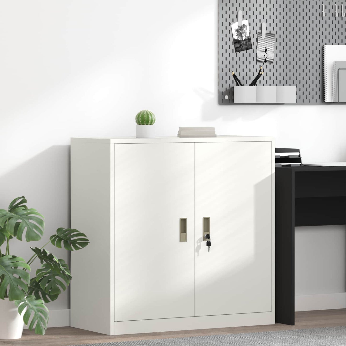 Oppbevaringsskap Hvit 90 x 40 x 90 cm Stål