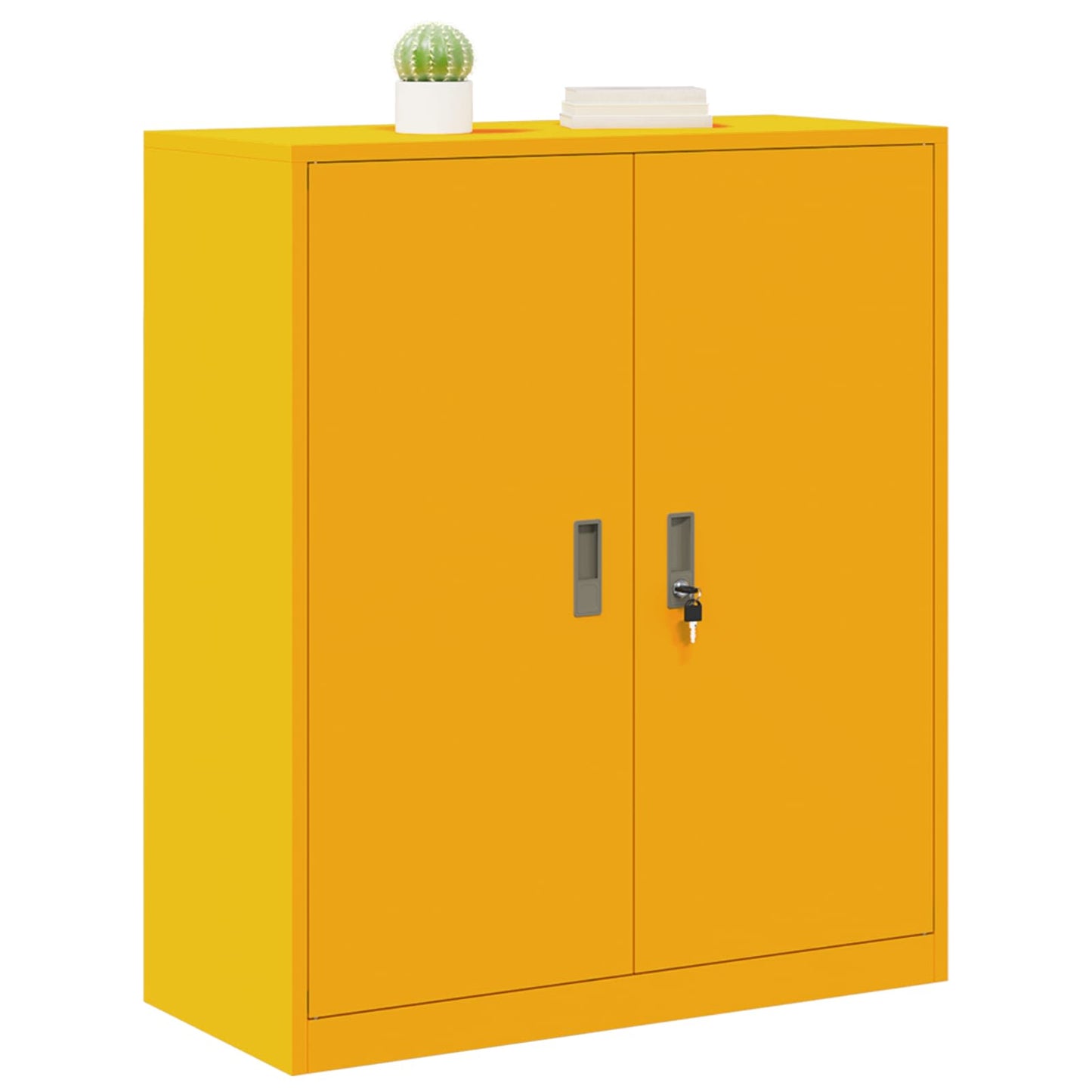 Oppbevaringsskap Sennepsgul 90 x 40 x 105 cm Stål
