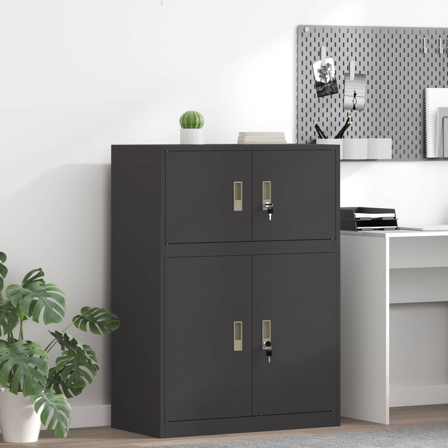 Oppbevaringsskap Svart 80 x 40 x 40 cm Stål