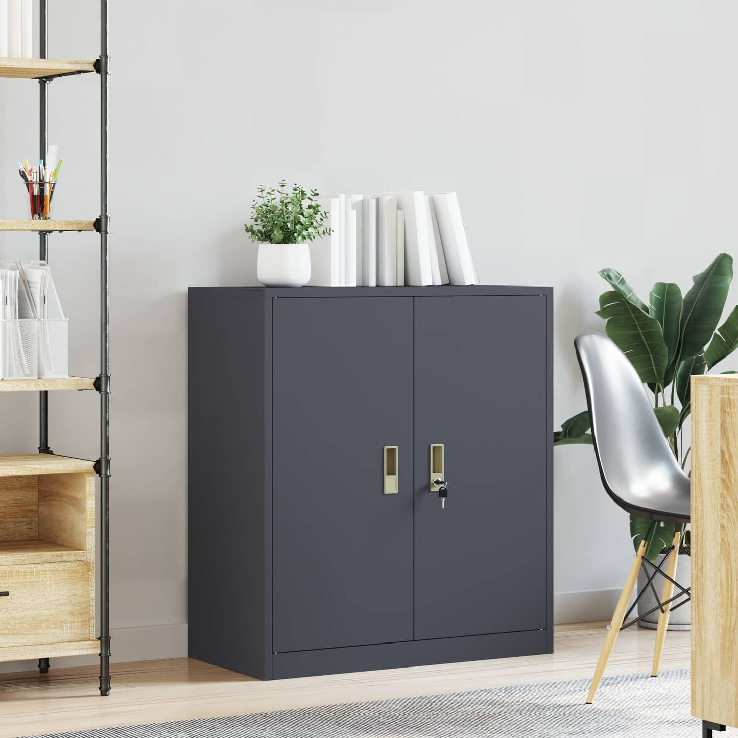 Oppbevaringsskap Antrasitt 80 x 40 x 90 cm Stål