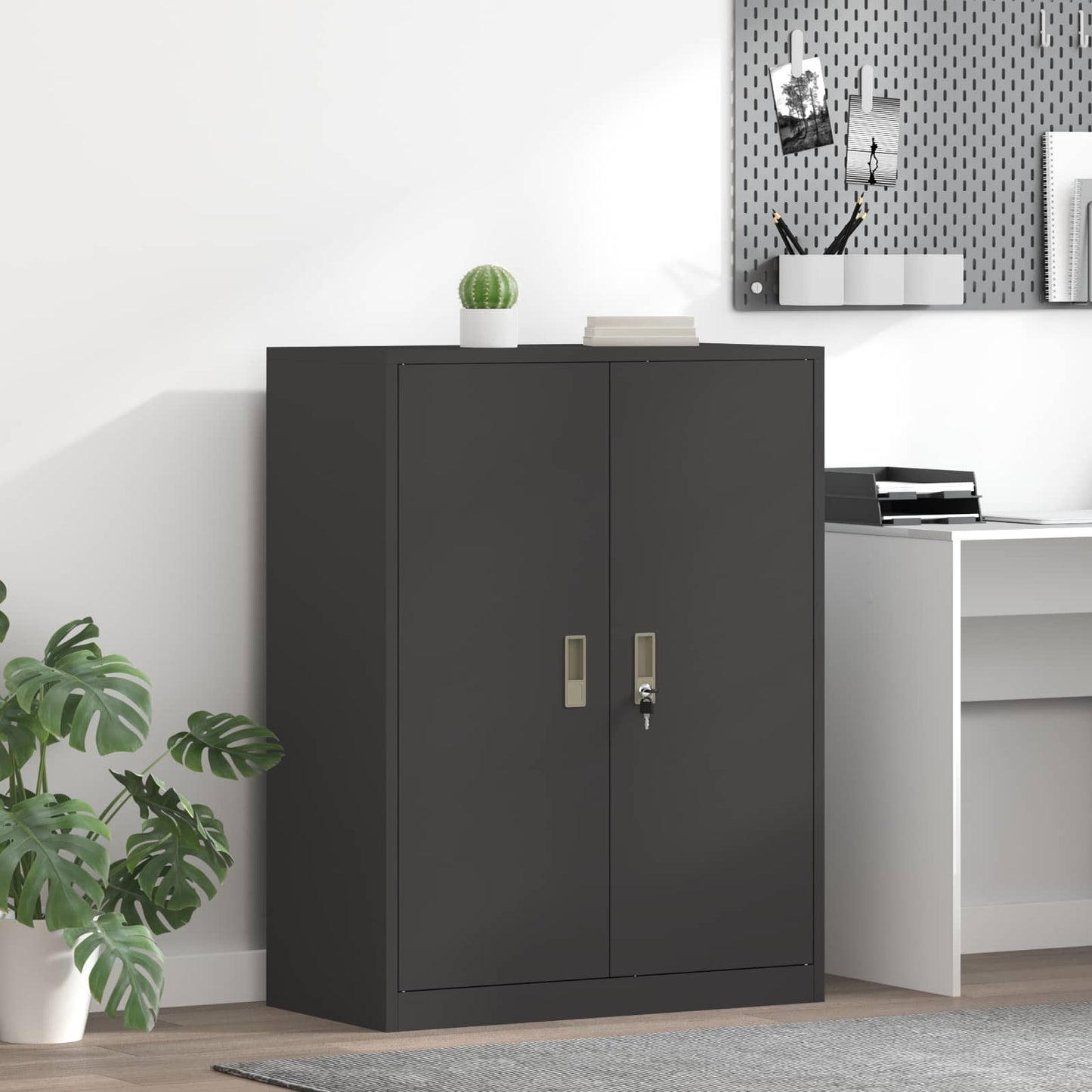 Oppbevaringsskap Svart 80 x 40 x 105 cm Stål