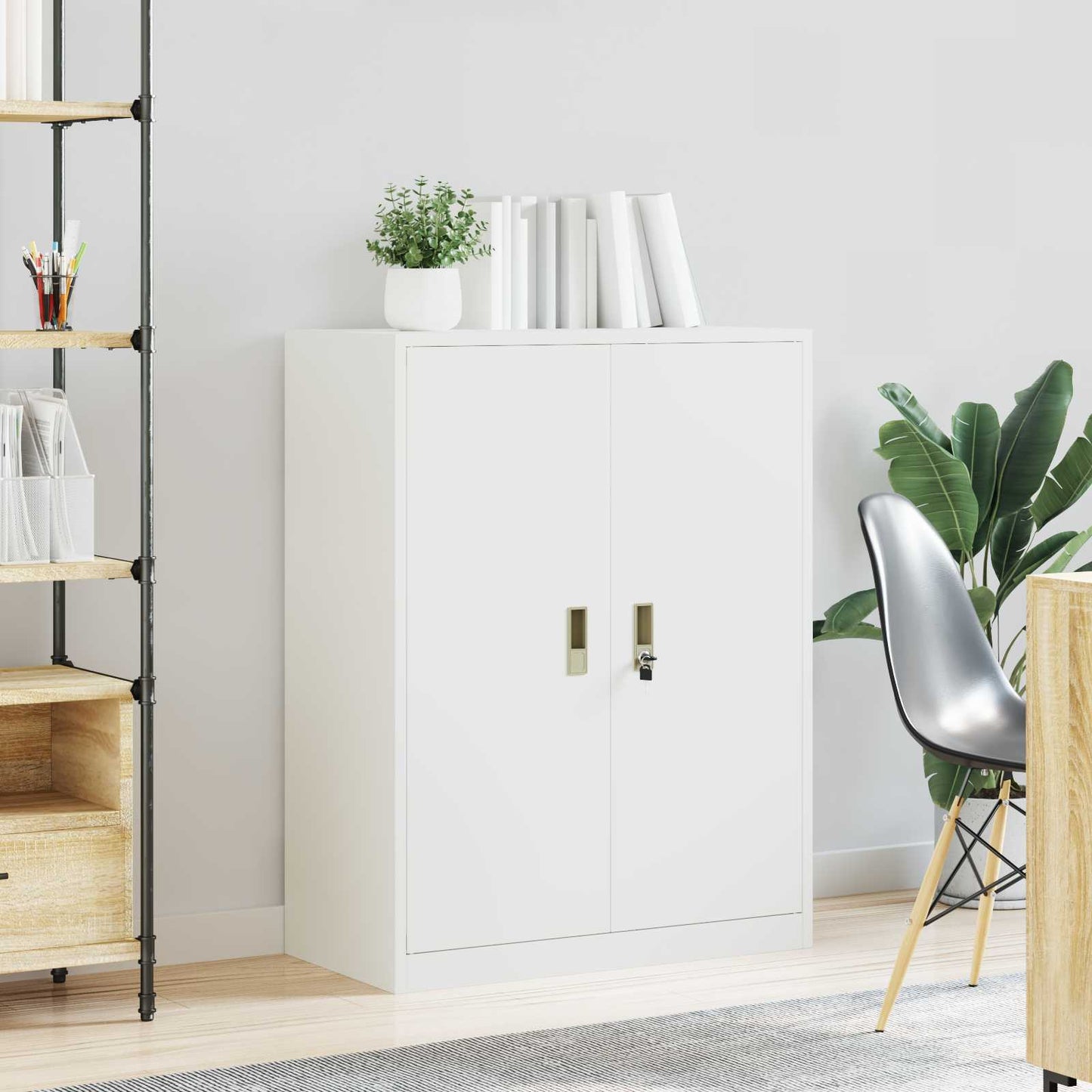 Oppbevaringsskap Hvit 80 x 40 x 105 cm Stål