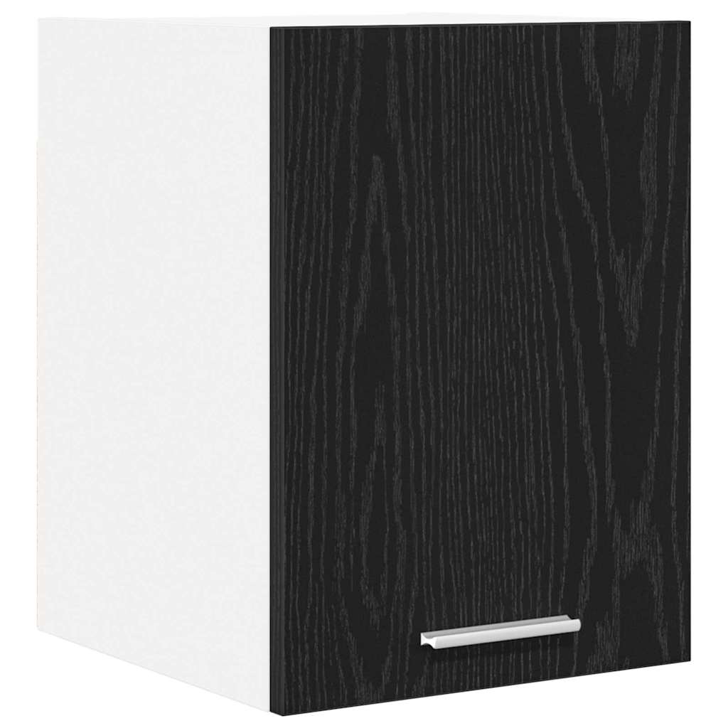 Hengende skap Svart eik og hvit 30 x 31 x 40 cm Konstruert tre